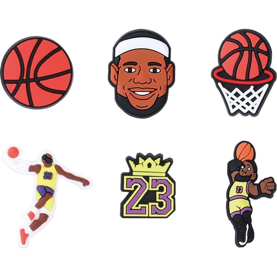 30 Piezas Encantos de Zapatillas de Baloncesto PVC para Niños