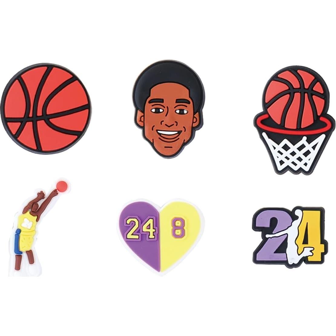 30 Piezas Encantos de Zapatillas de Baloncesto PVC para Niños