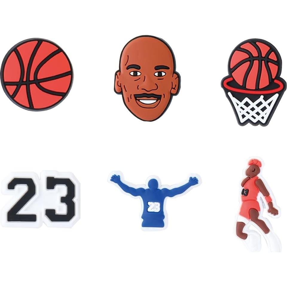 30 Piezas Encantos de Zapatillas de Baloncesto PVC para Niños