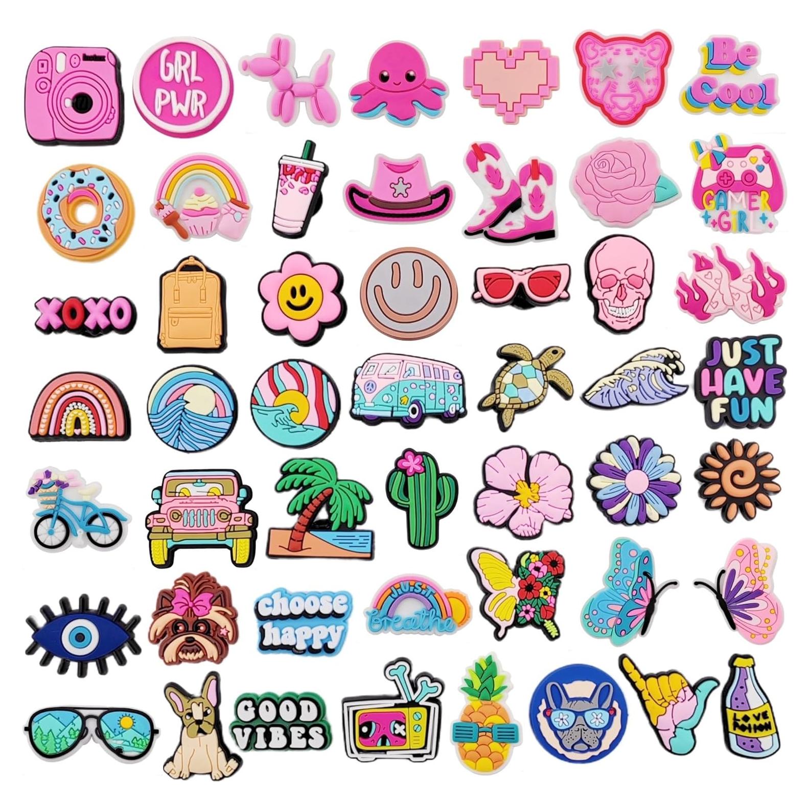 Paquete de 50 Charms para Zapatos JXMADUK - Accesorios Coloridos