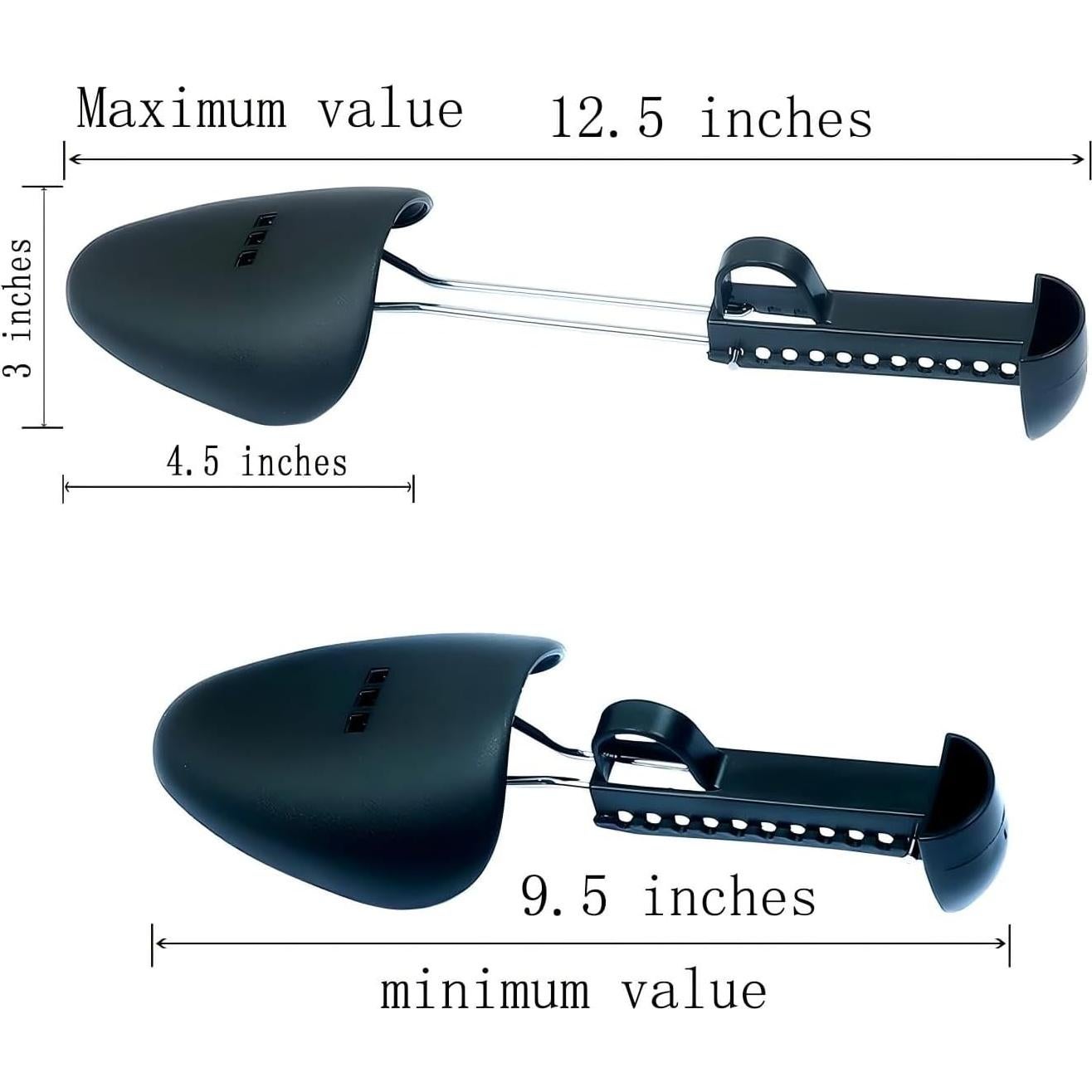 Soporte Ajustable para Zapatos de Hombre - Plástico y Acero