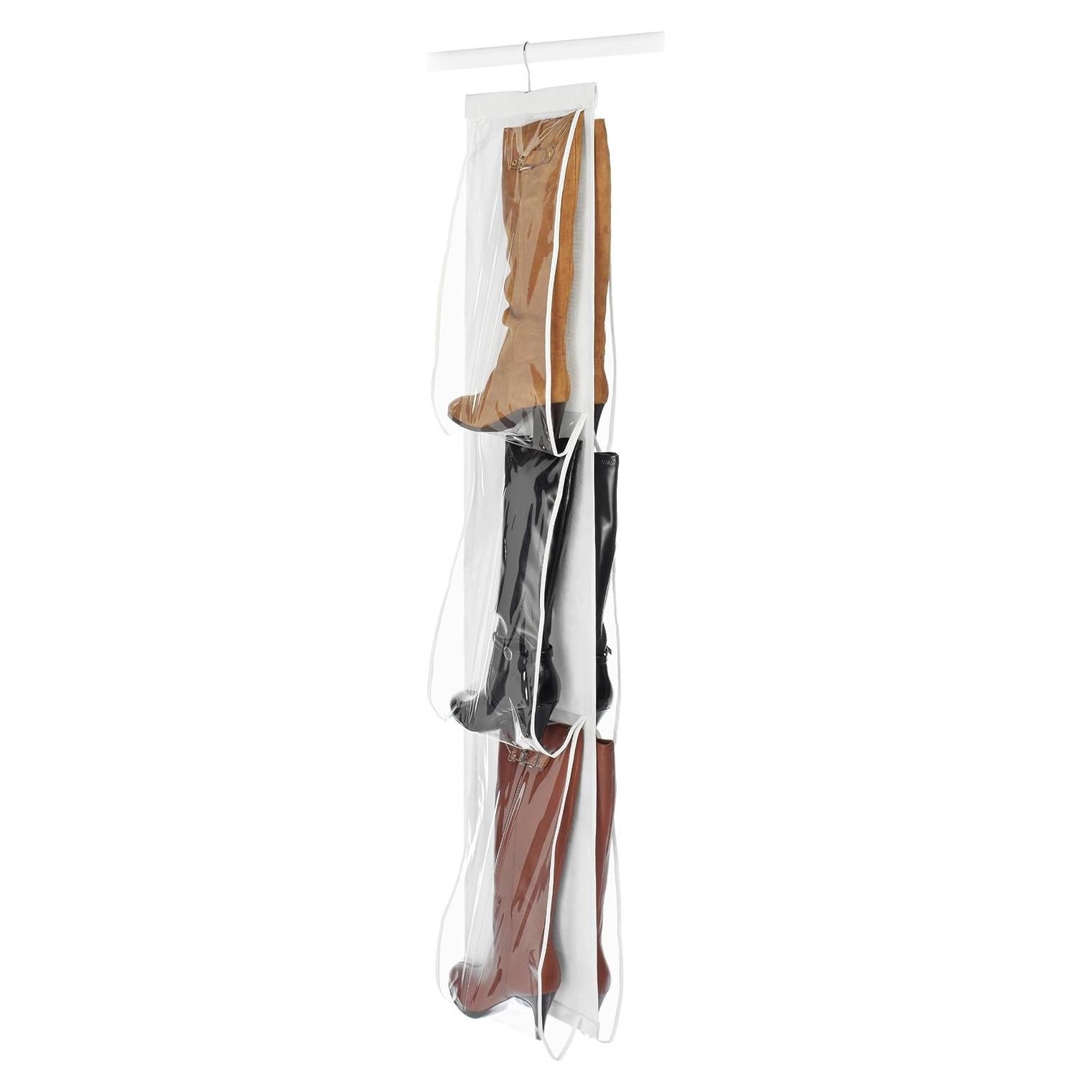 Organizador Colgante de Botas Whitmor - 3 Pares, Transparente