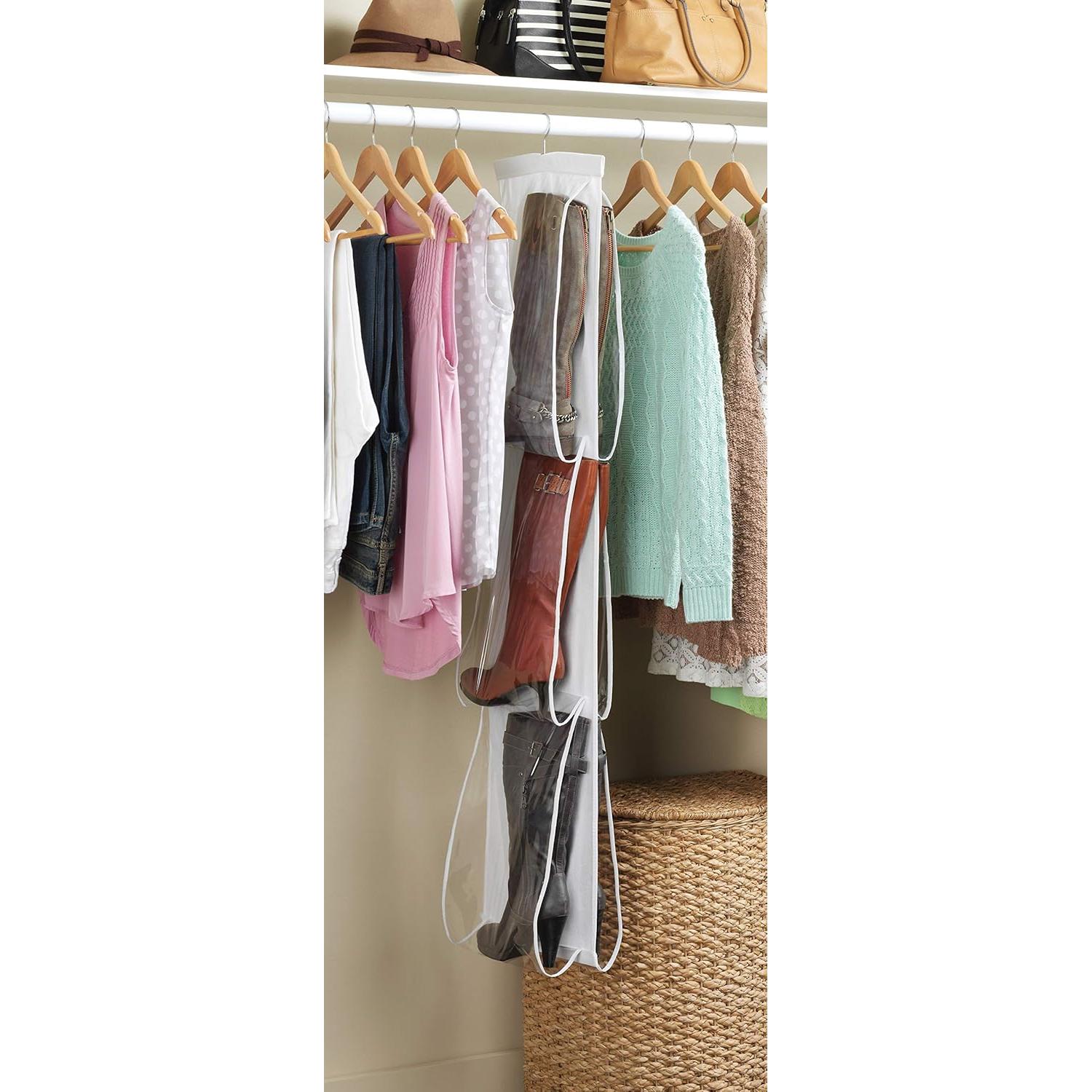 Organizador Colgante de Botas Whitmor - 3 Pares, Transparente