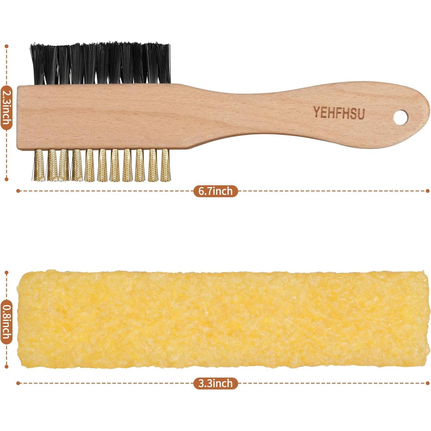 Kit de limpieza de gamuza YEHFHSU 2 piezas cepillo y borrador