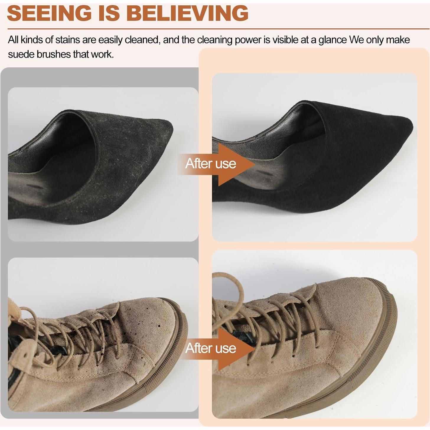 Kit de limpieza de gamuza YEHFHSU 2 piezas cepillo y borrador