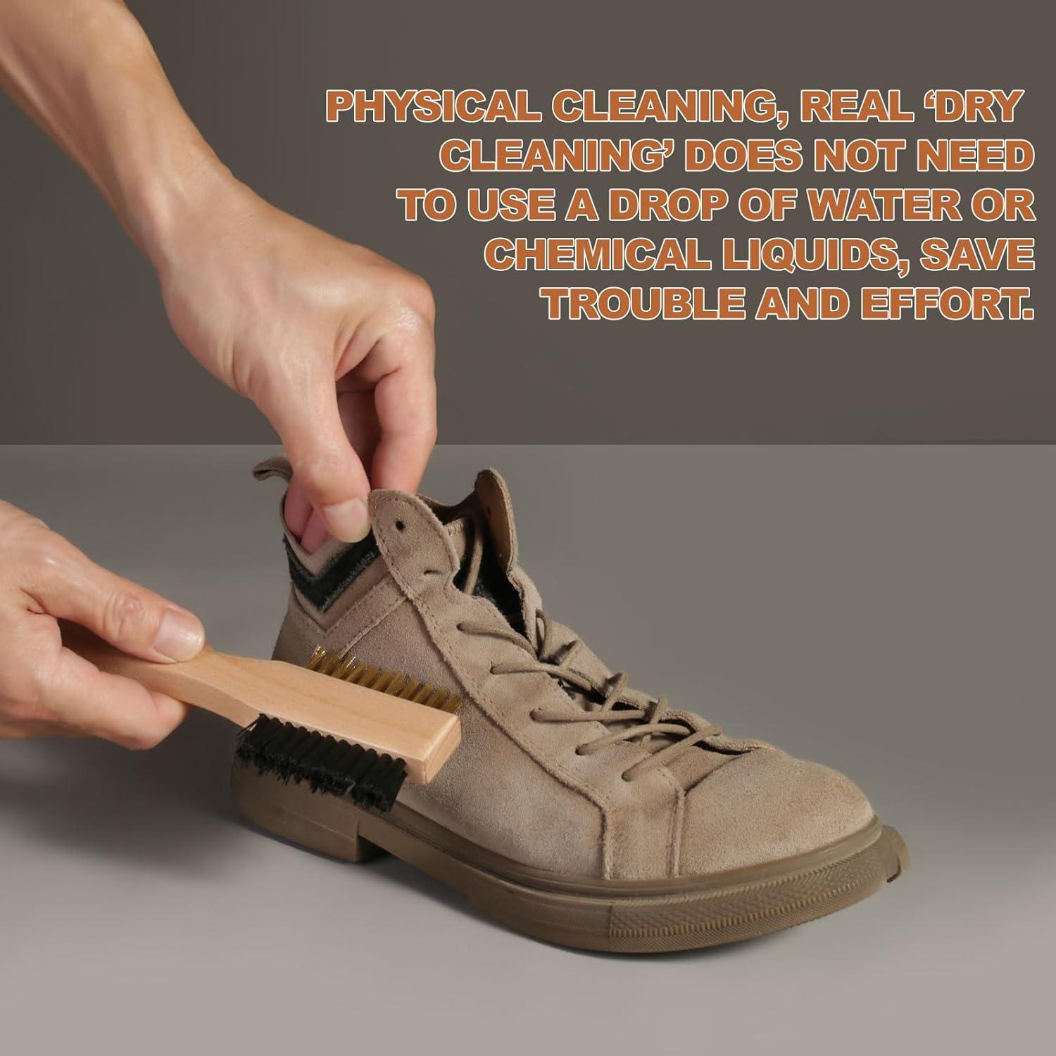 Kit de limpieza de gamuza YEHFHSU 2 piezas cepillo y borrador