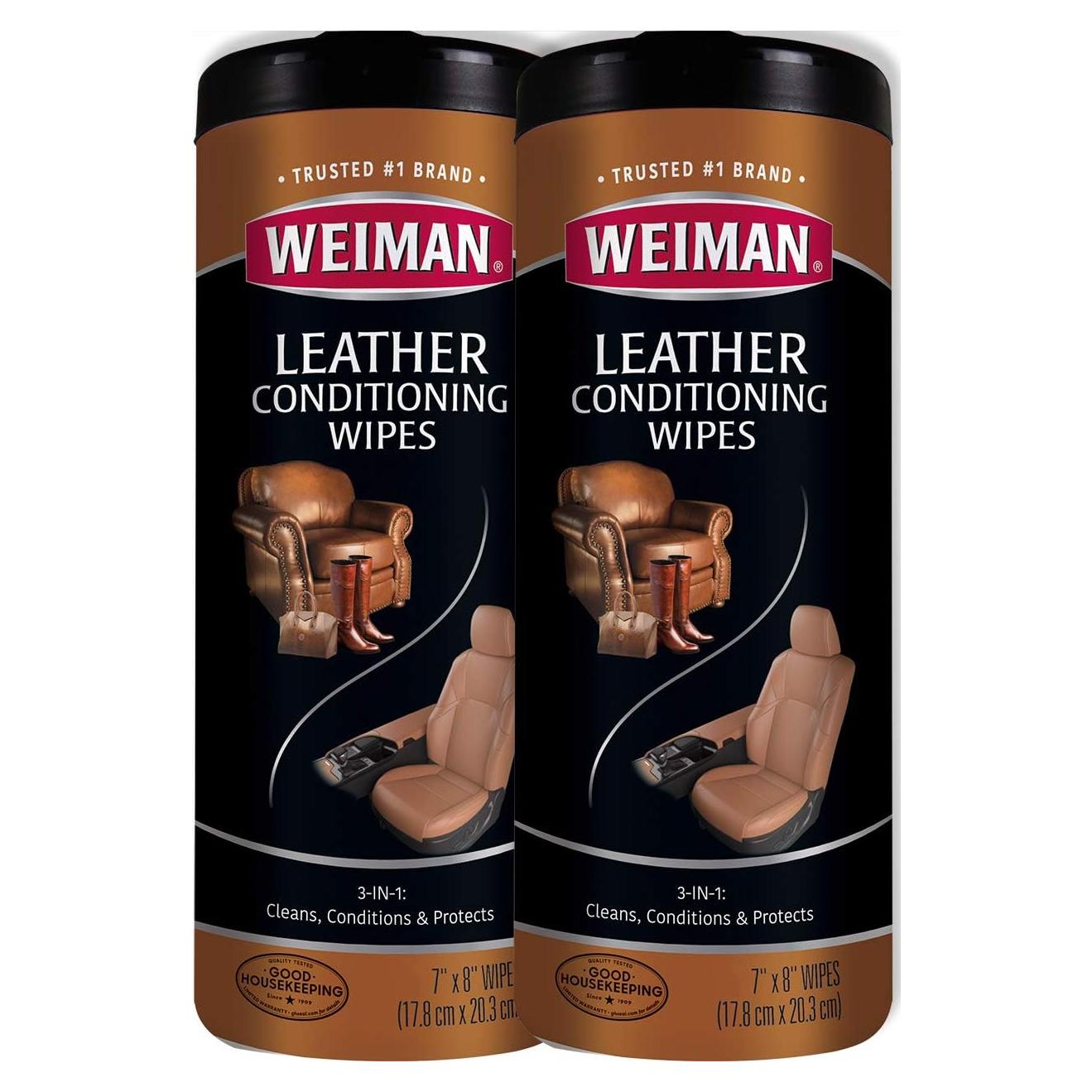 Toallitas de Cuero Weiman - Paquete de 2 - Limpieza y Protección UV