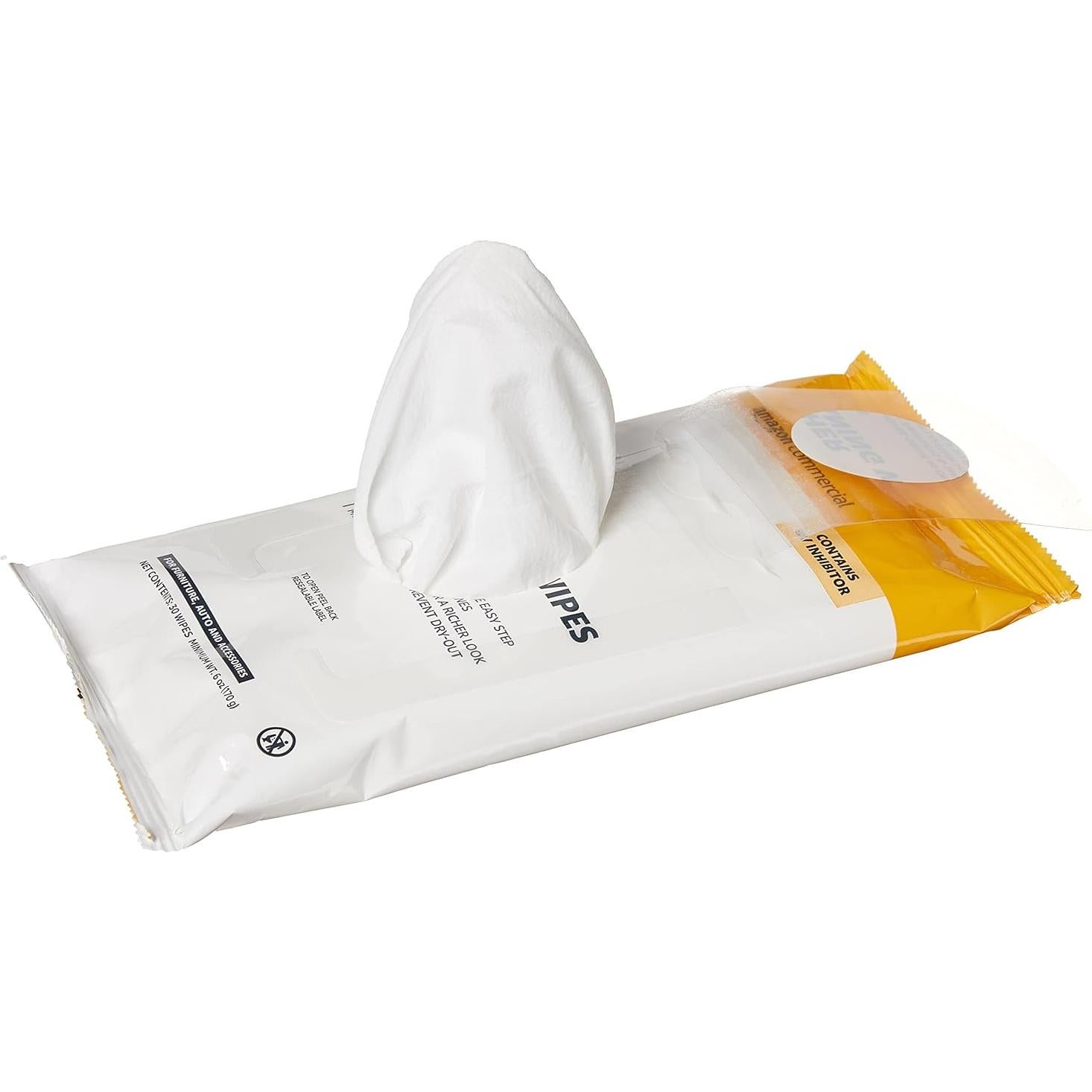 Toallitas de limpieza de cuero AmazonCommercial 120 unidades