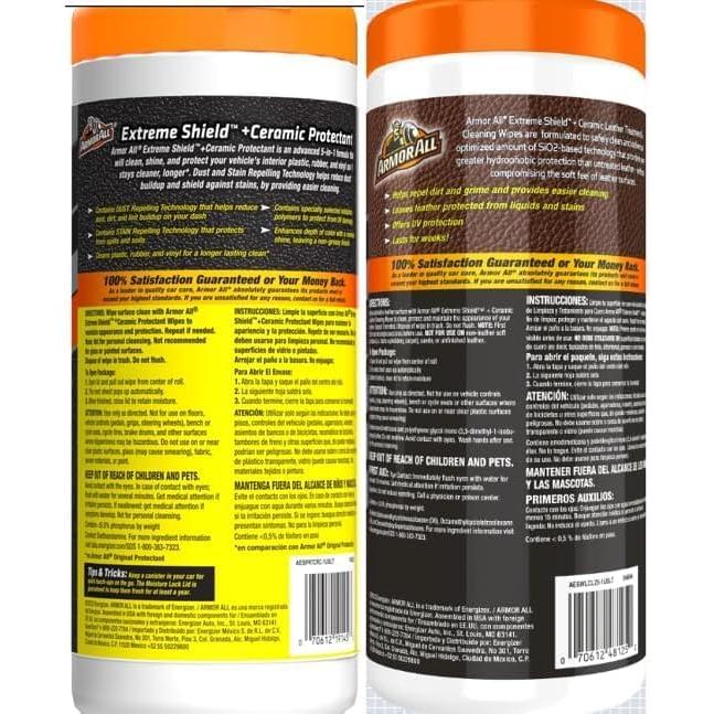 Toallitas de limpieza de cuero cerámico Armor All - 2 unidades