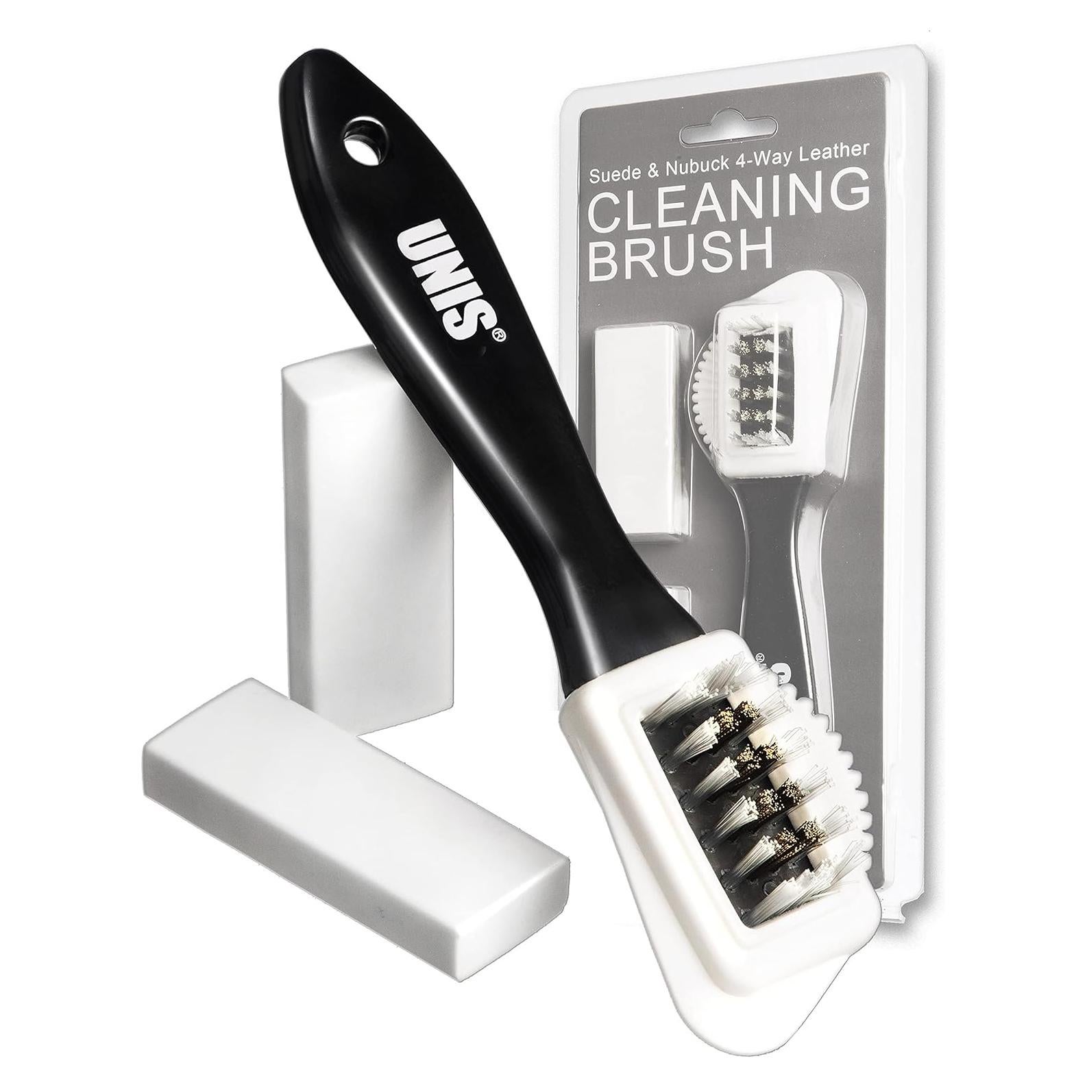 Cepillo 4 en 1 UNIS para limpieza de gamuza y nobuck