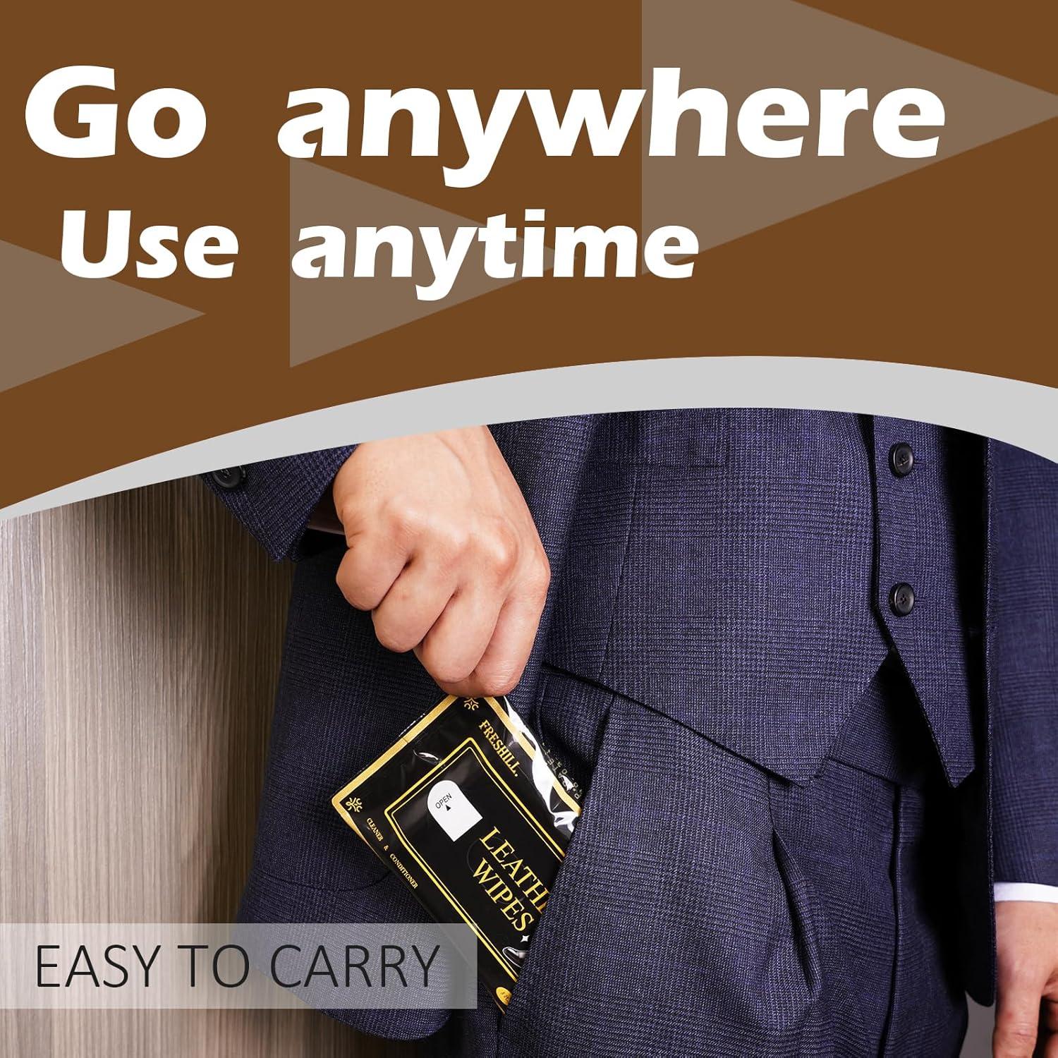 Toallitas Limpiadoras de Cuero Freshill - Paquete de 3