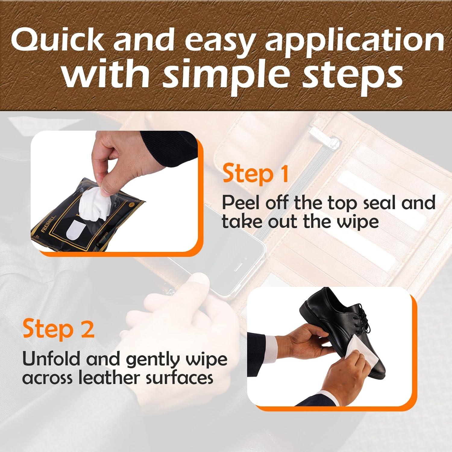 Toallitas Limpiadoras de Cuero Freshill - Paquete de 3