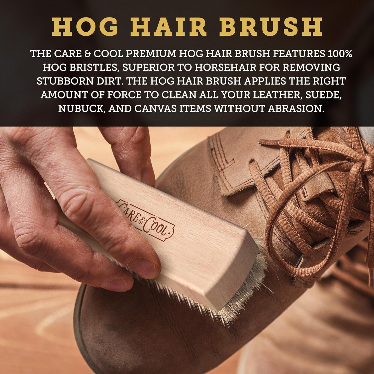 Cepillo Premium de Cerda de Jabalí Care & Cool para Suede 10.9cm