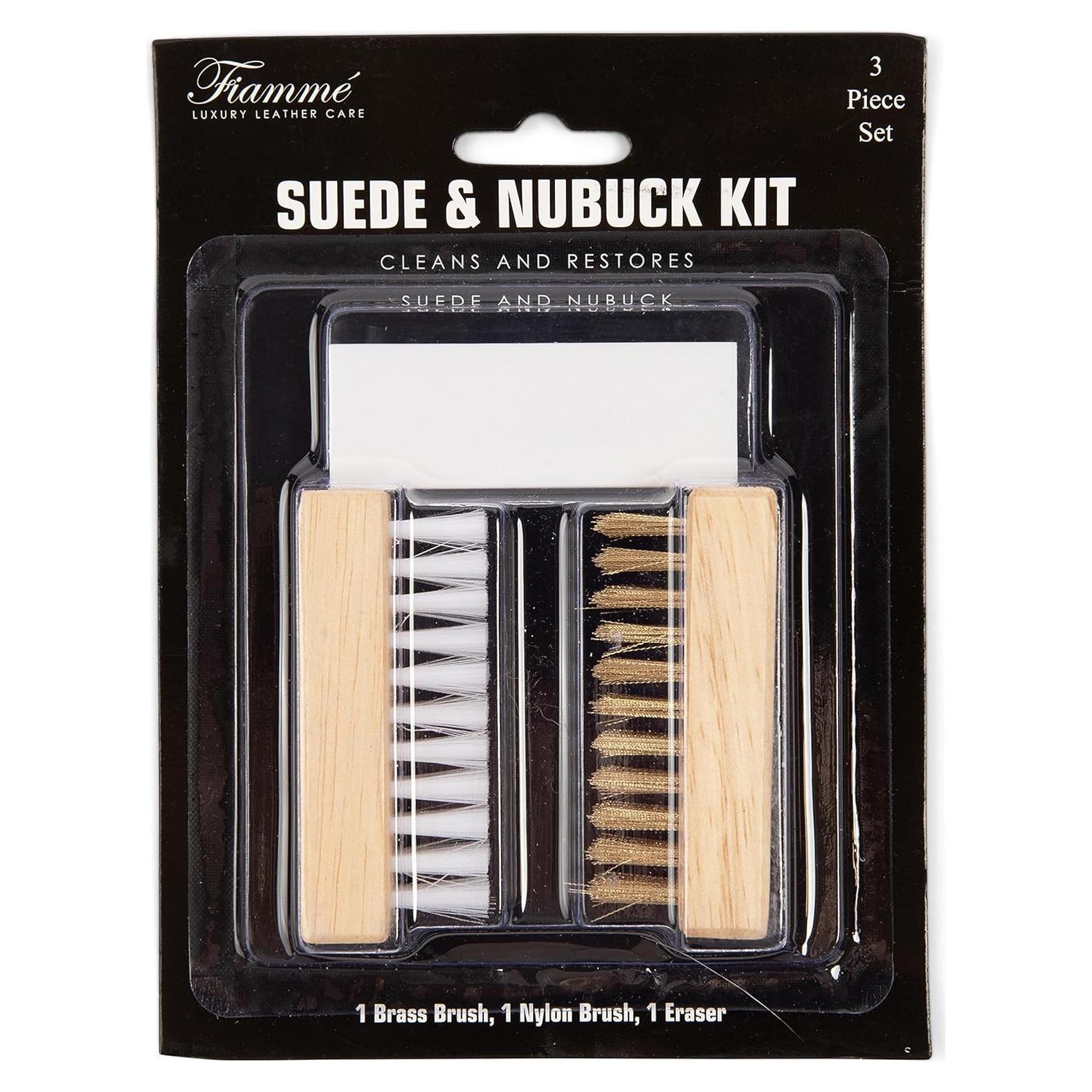 Kit de Limpieza de Ante y Nobuck Fiamme - Cepillos y Borrador