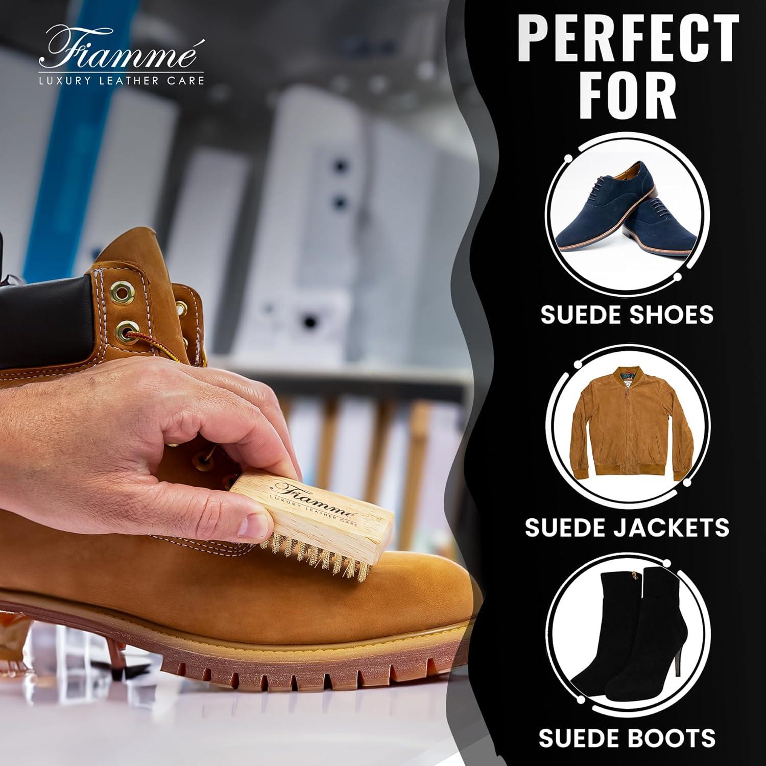 Kit de Limpieza de Ante y Nobuck Fiamme - Cepillos y Borrador