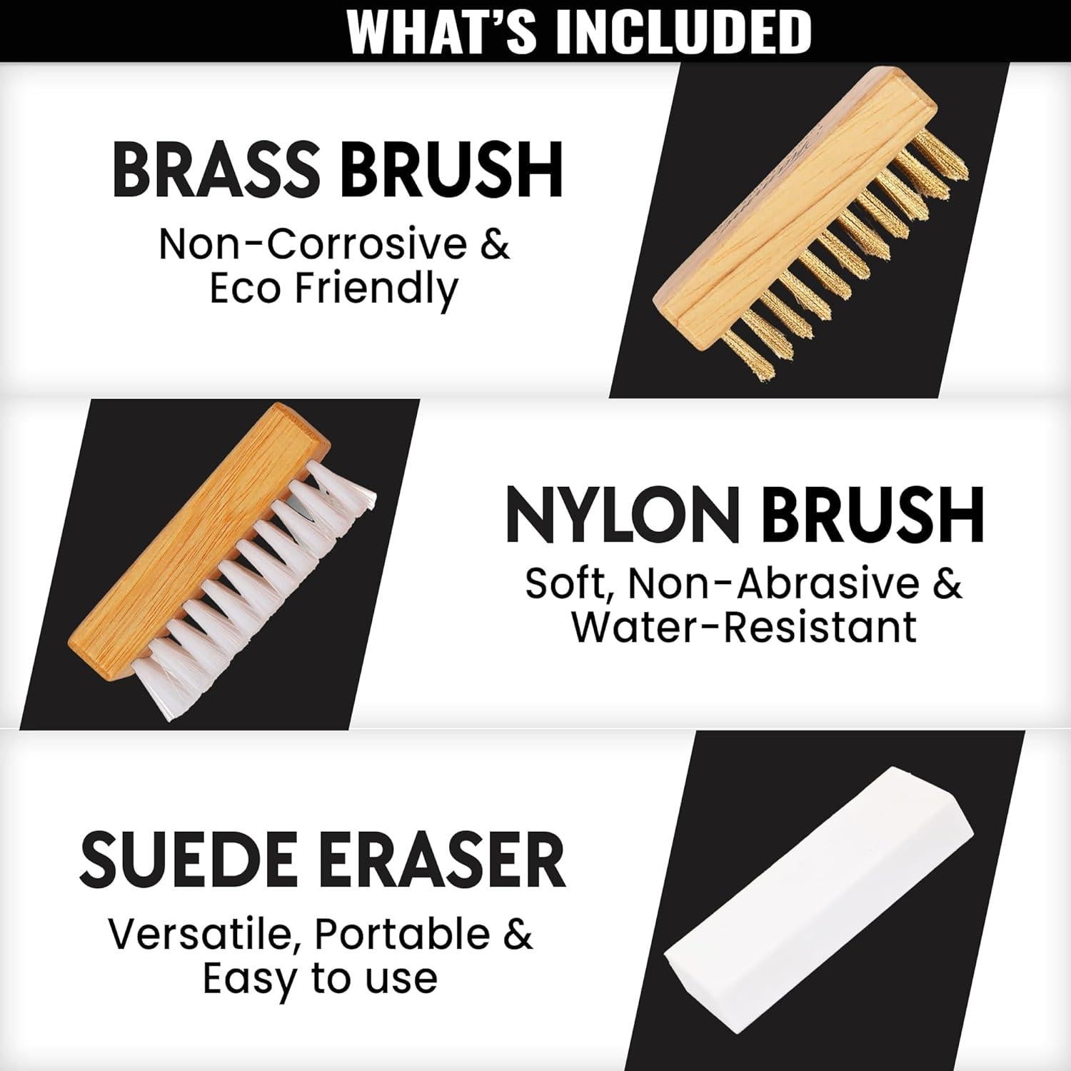 Kit de Limpieza de Ante y Nobuck Fiamme - Cepillos y Borrador