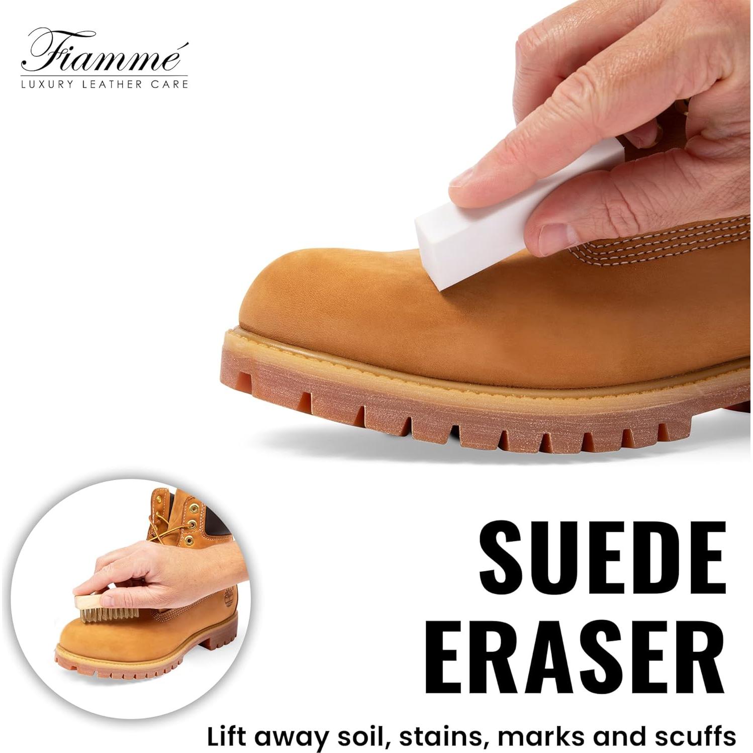 Kit de Limpieza de Ante y Nobuck Fiamme - Cepillos y Borrador