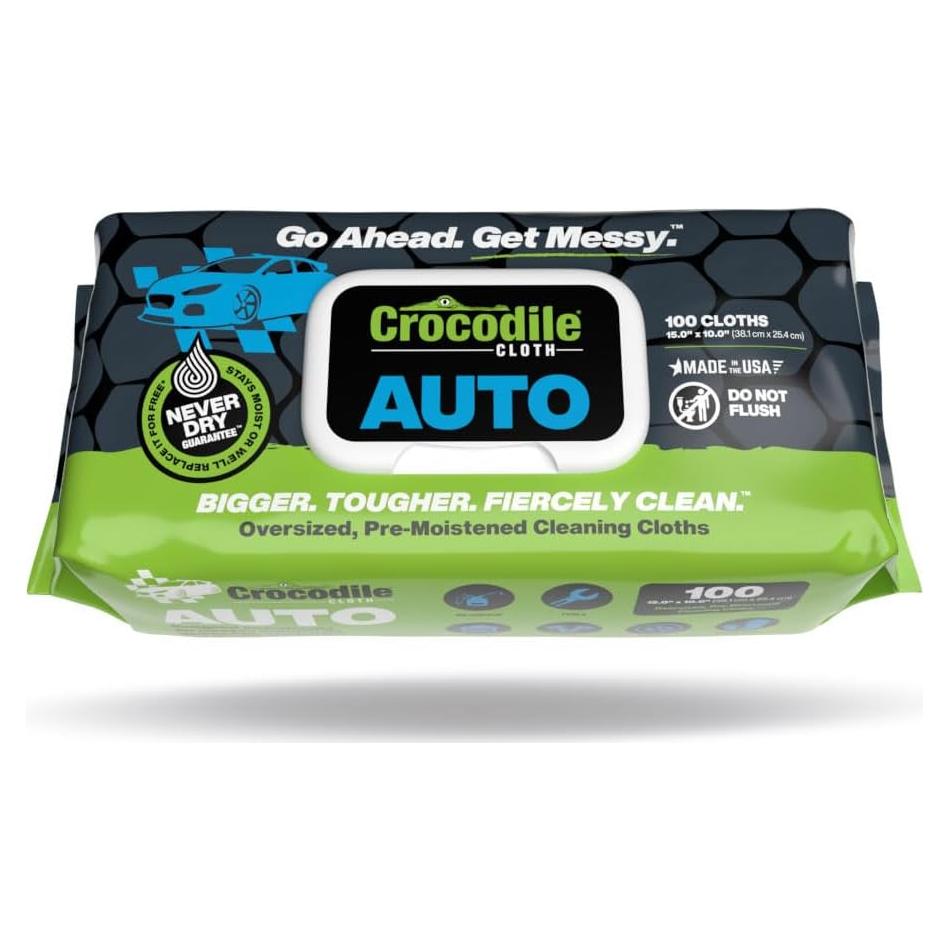 Toallitas de Limpieza Crocodile - 100 Gigantes para Automóviles
