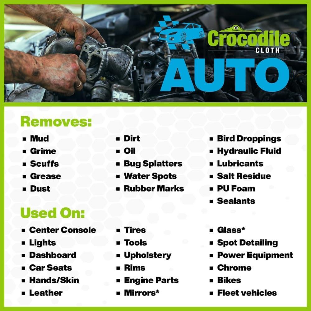 Toallitas de Limpieza Crocodile - 100 Gigantes para Automóviles