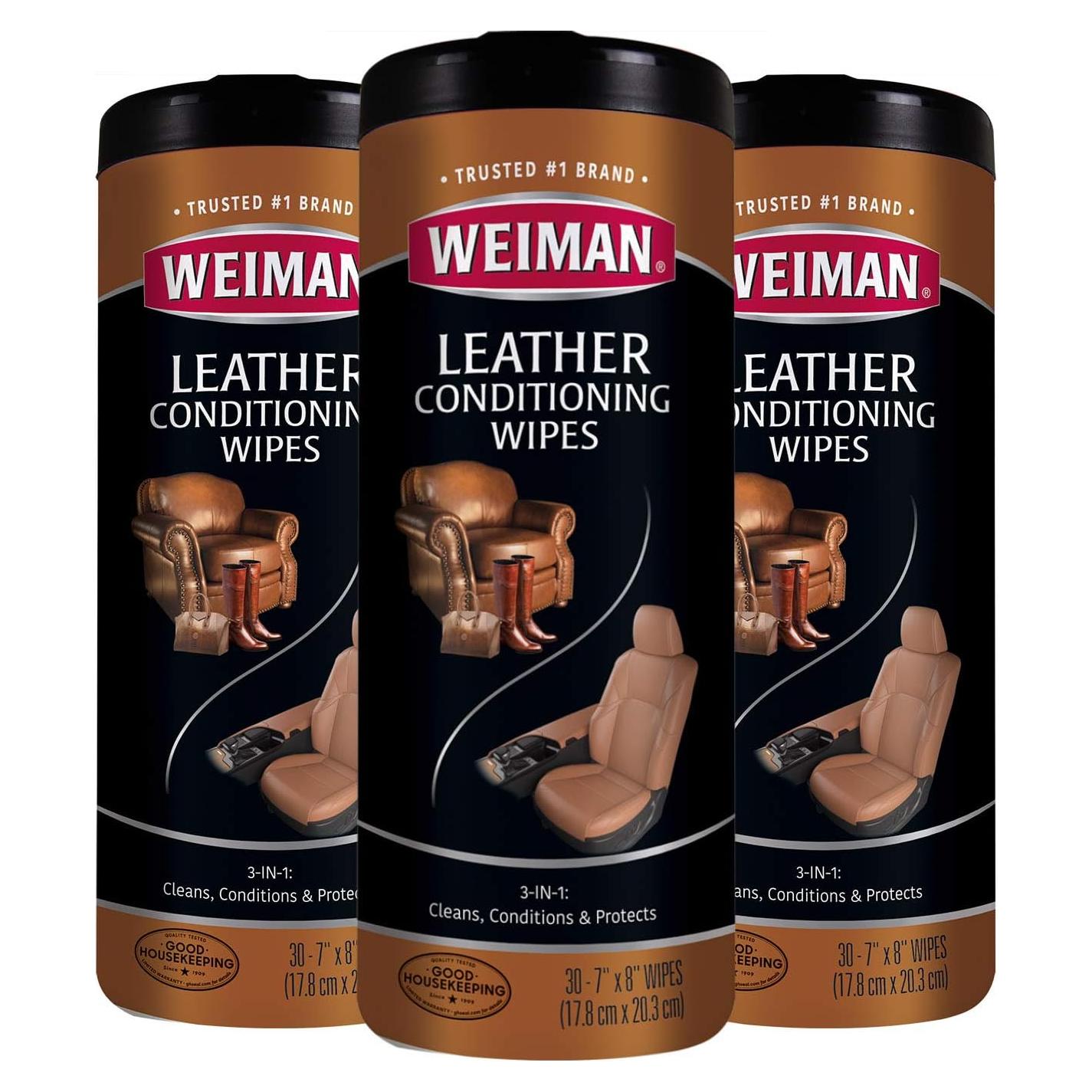 Toallitas de Cuero Weiman - Paquete de 3 - Limpieza y Protección UV