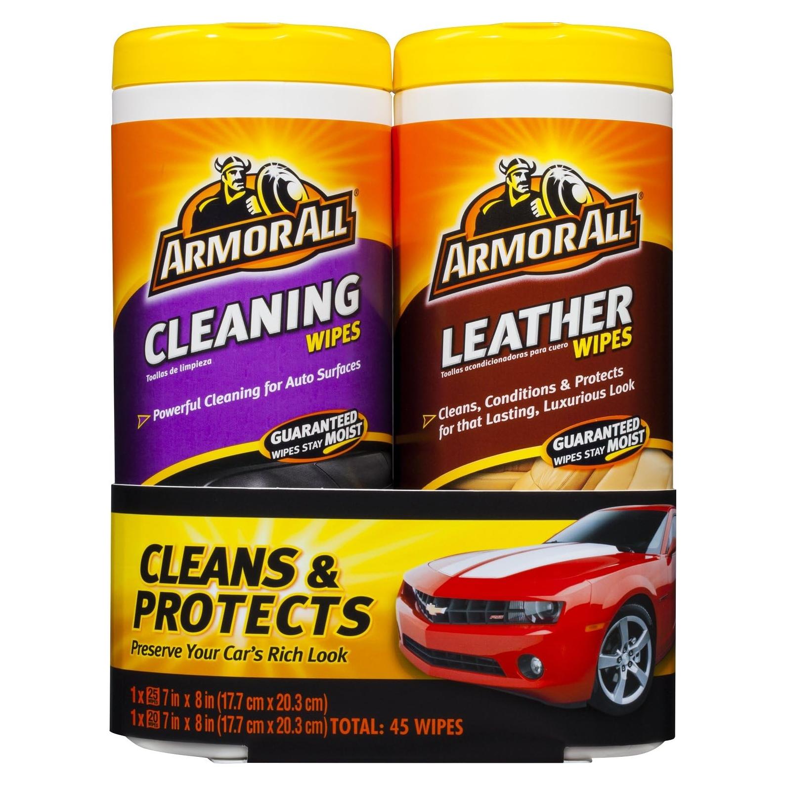 Toallitas de limpieza para automóviles Armor All - 2 paquetes de 25