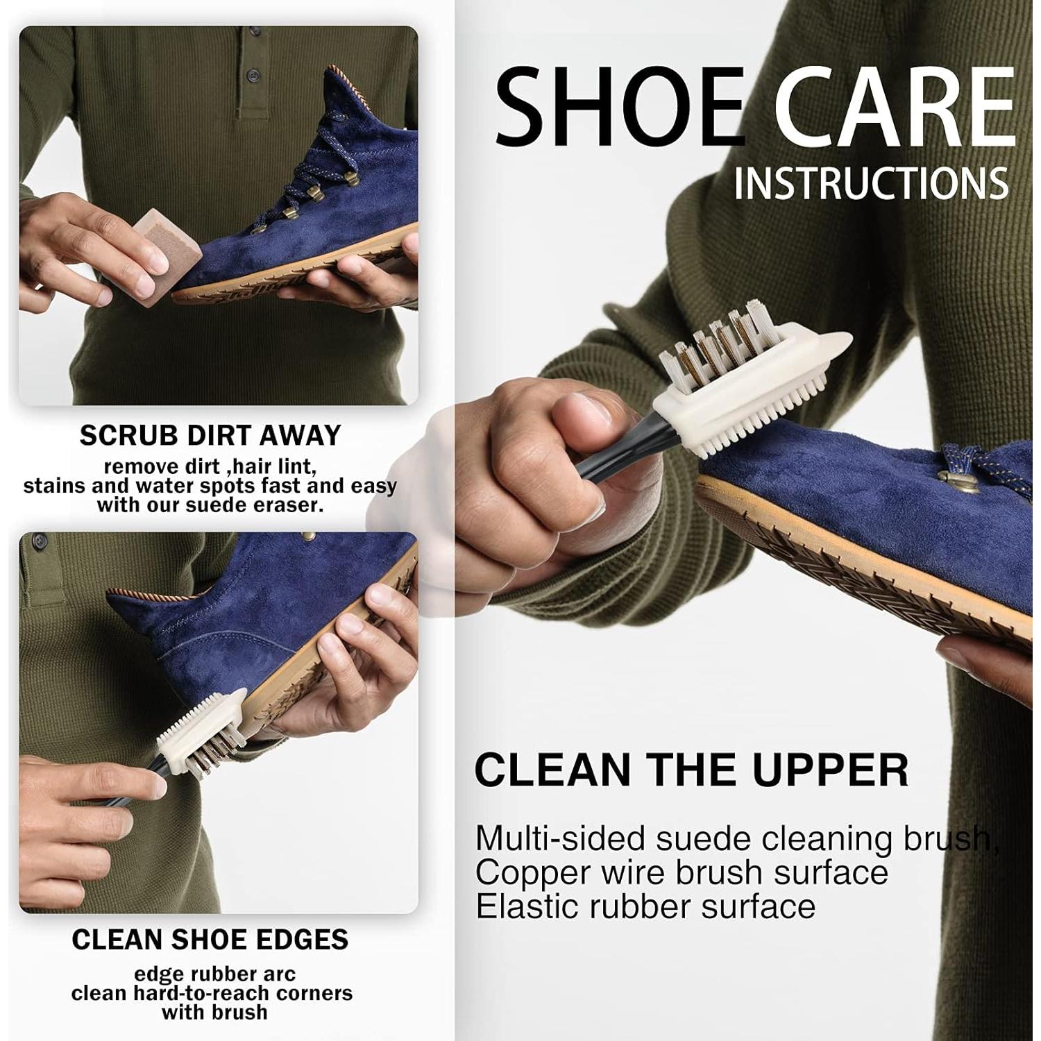 Kit de Limpieza de Zapatos Maximilian - Cepillo 4 en 1 para Cuero