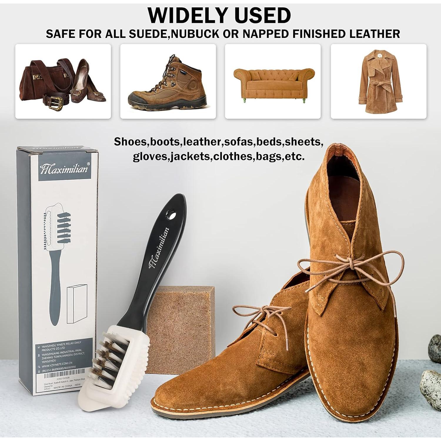 Kit de Limpieza de Zapatos Maximilian - Cepillo 4 en 1 para Cuero