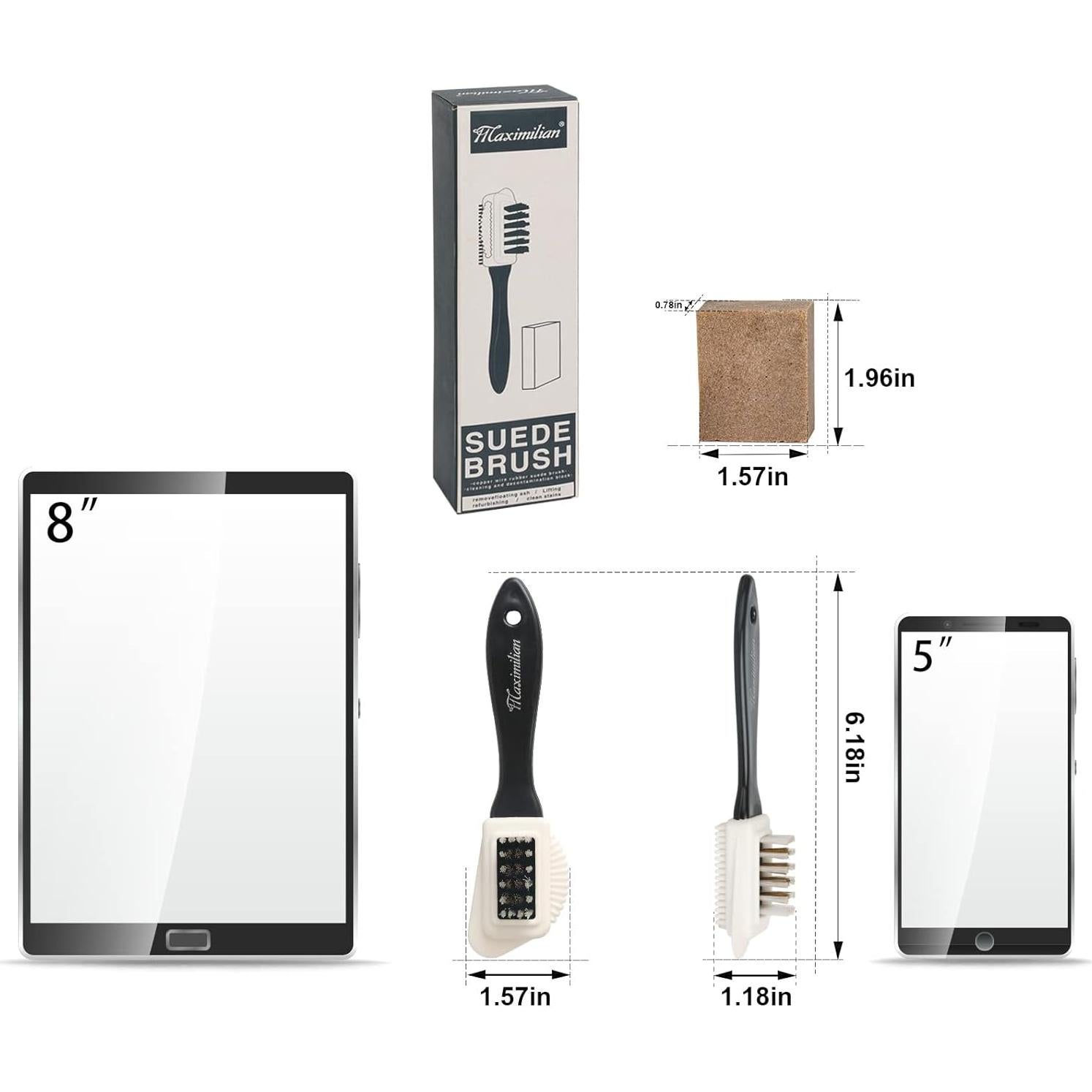 Kit de Limpieza de Zapatos Maximilian - Cepillo 4 en 1 para Cuero
