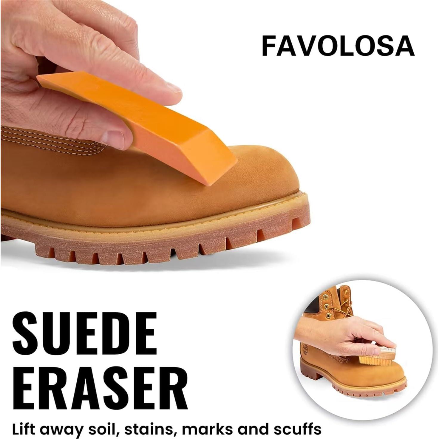 Kit de Limpieza de Suede y Nubuck Favolosa - Cepillo y Borrador