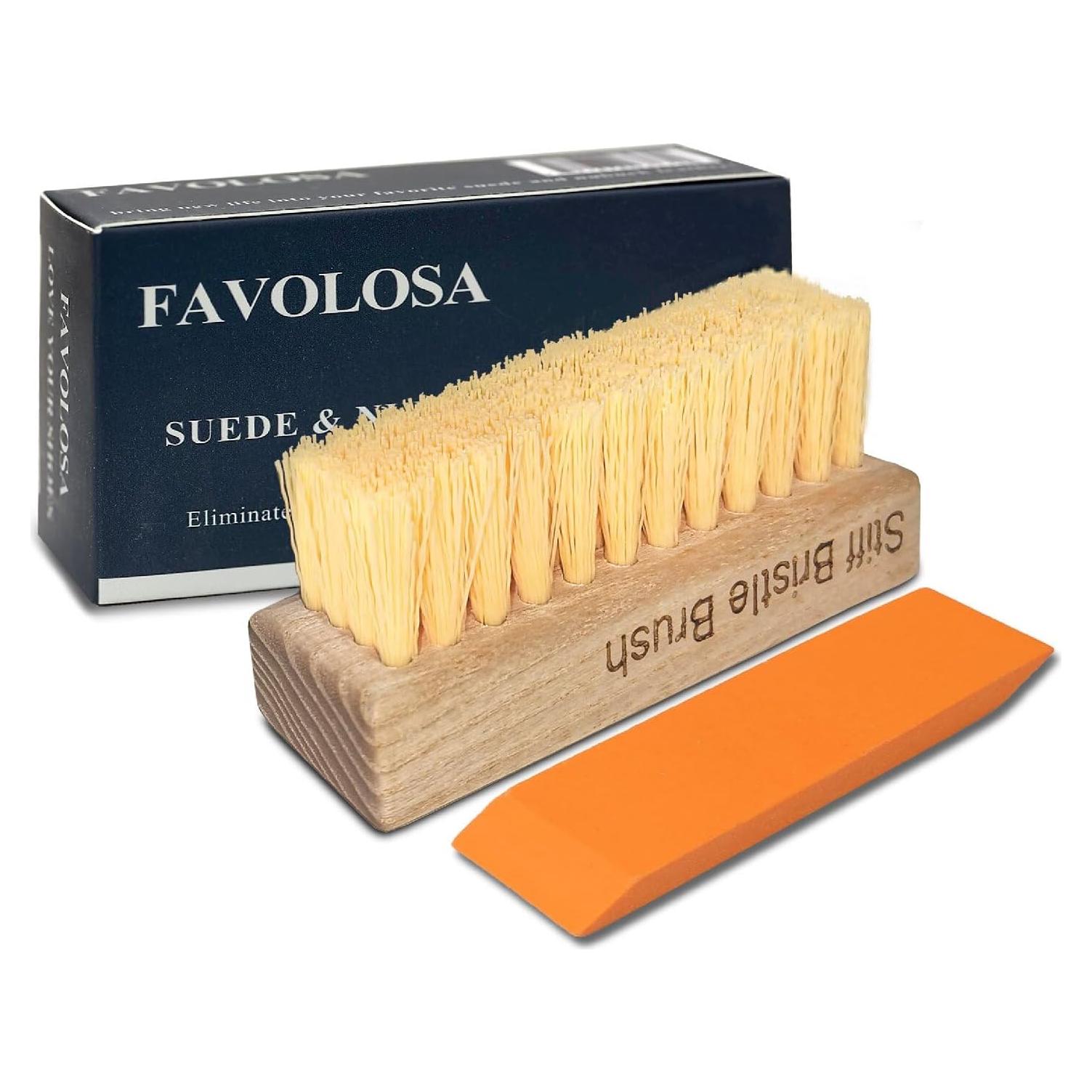 Kit de Limpieza de Suede y Nubuck Favolosa - Cepillo y Borrador