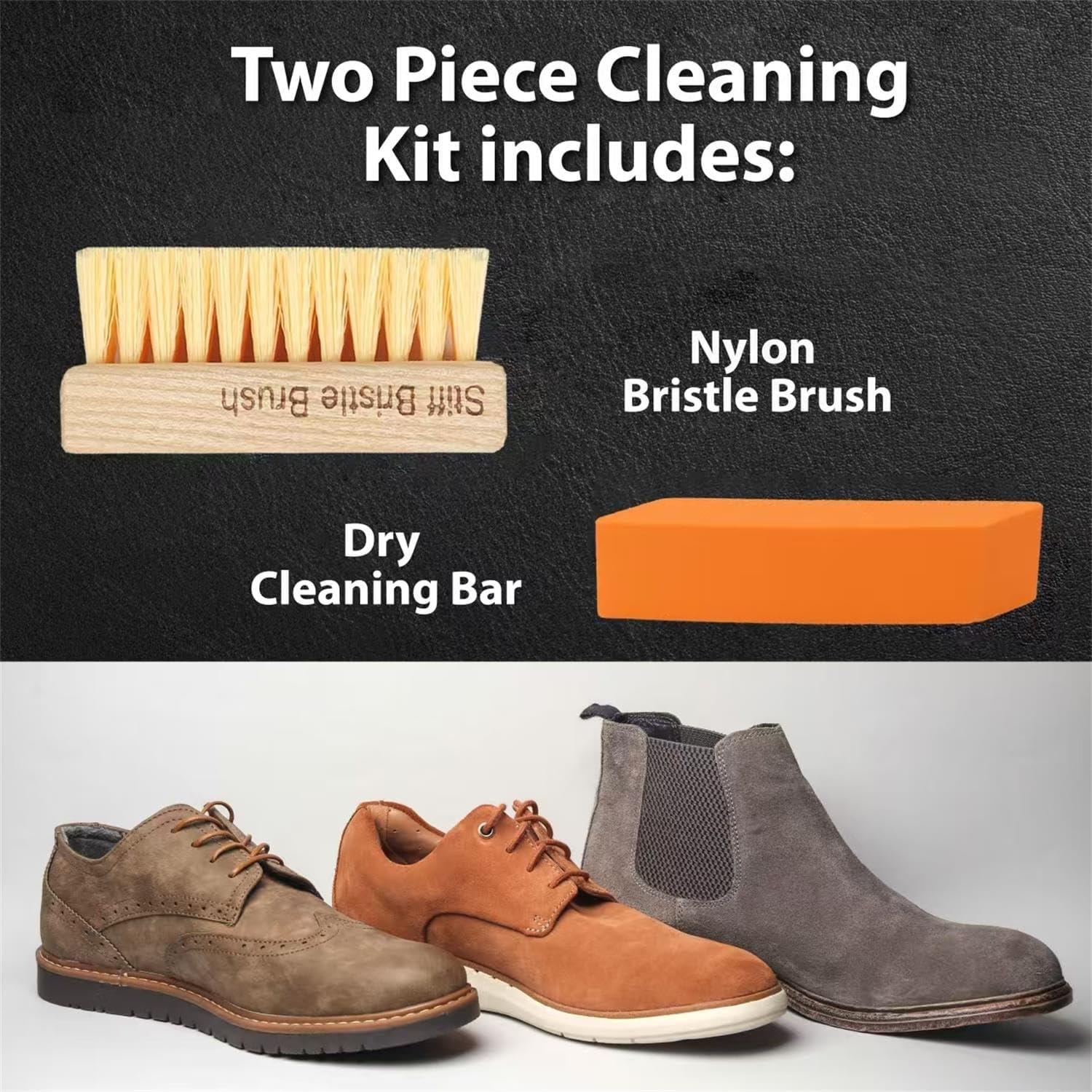 Kit de Limpieza de Suede y Nubuck Favolosa - Cepillo y Borrador