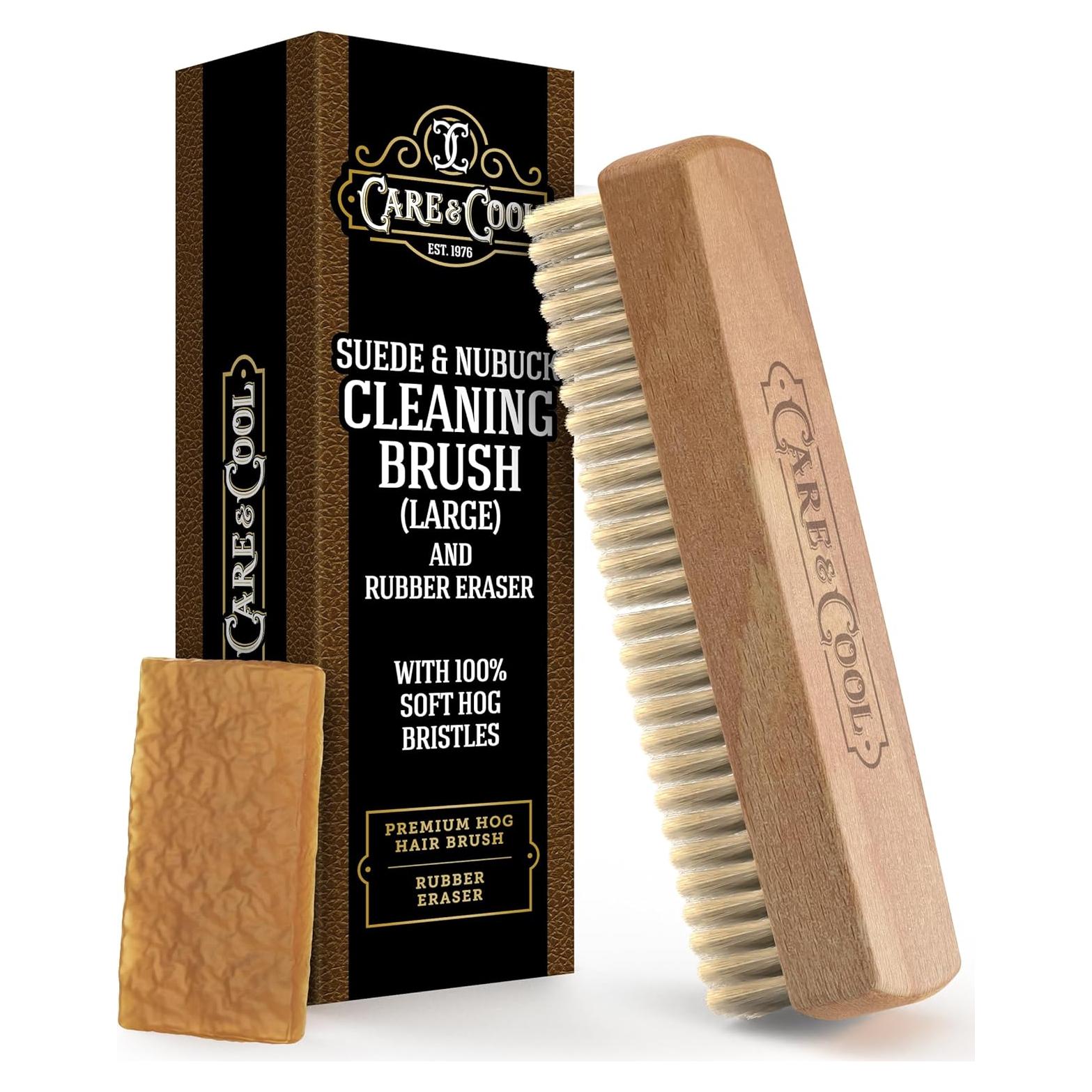 Kit de Cuidado y Limpieza Cepillo Jabalí y Borrador 19.1cm