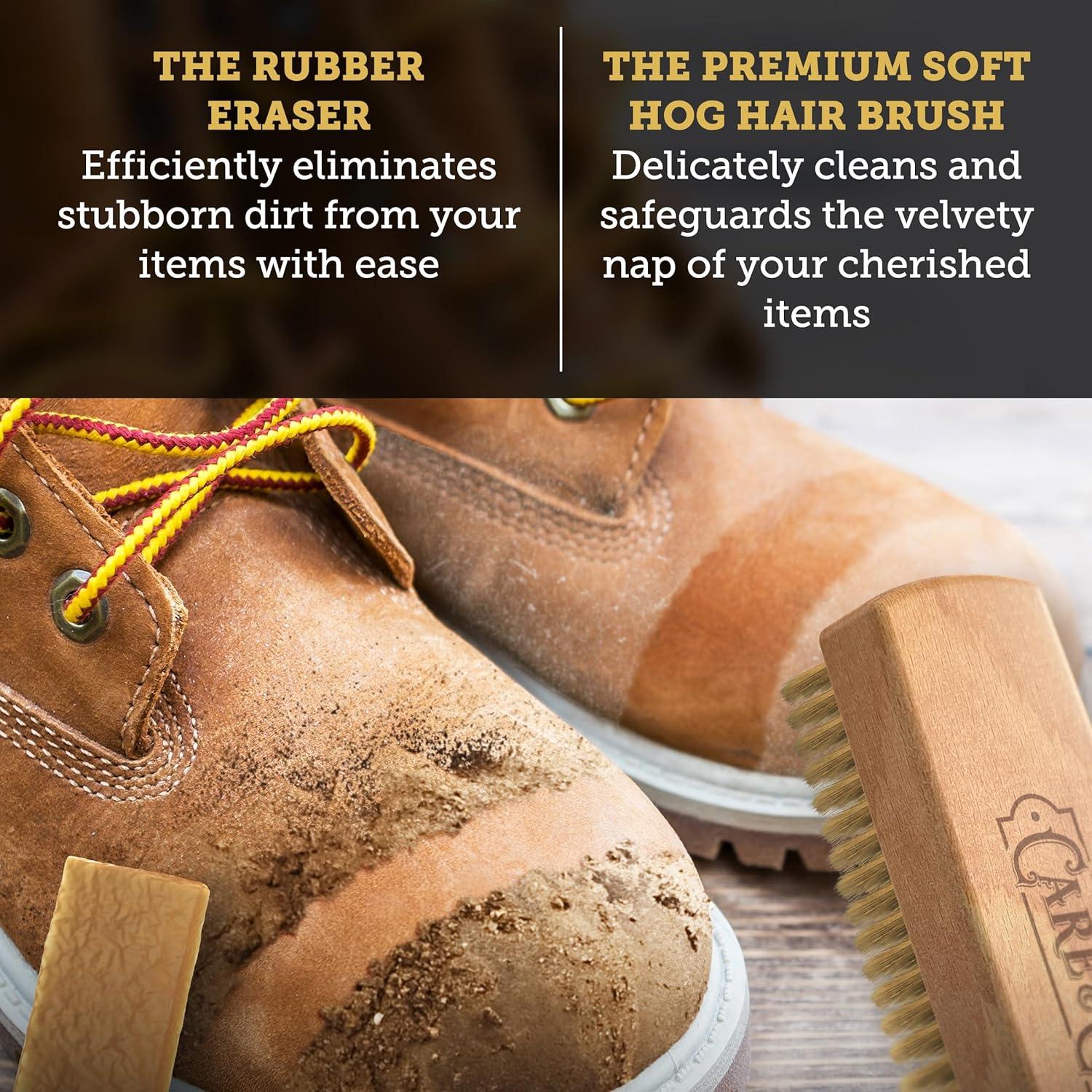 Kit de Cuidado y Limpieza Cepillo Jabalí y Borrador 19.1cm