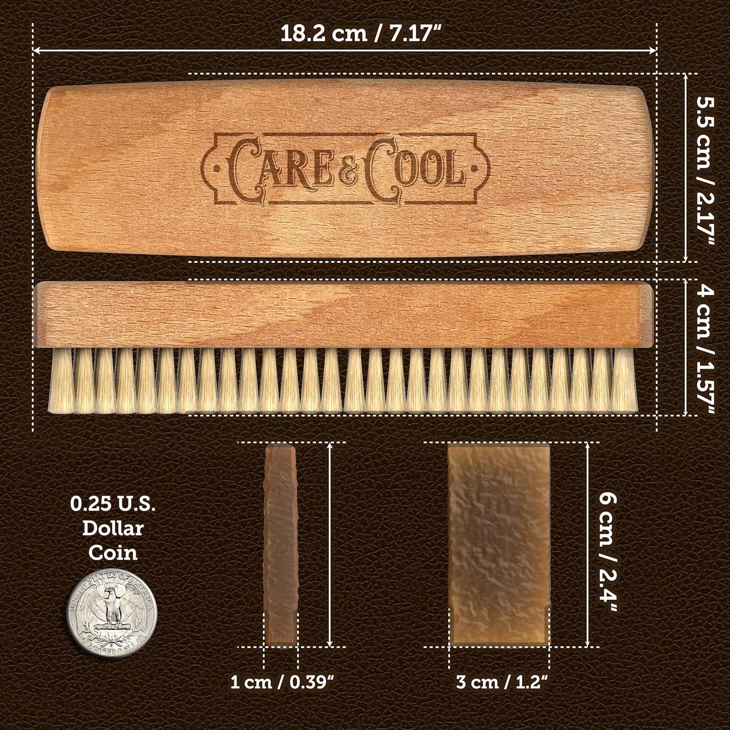 Kit de Cuidado y Limpieza Cepillo Jabalí y Borrador 19.1cm