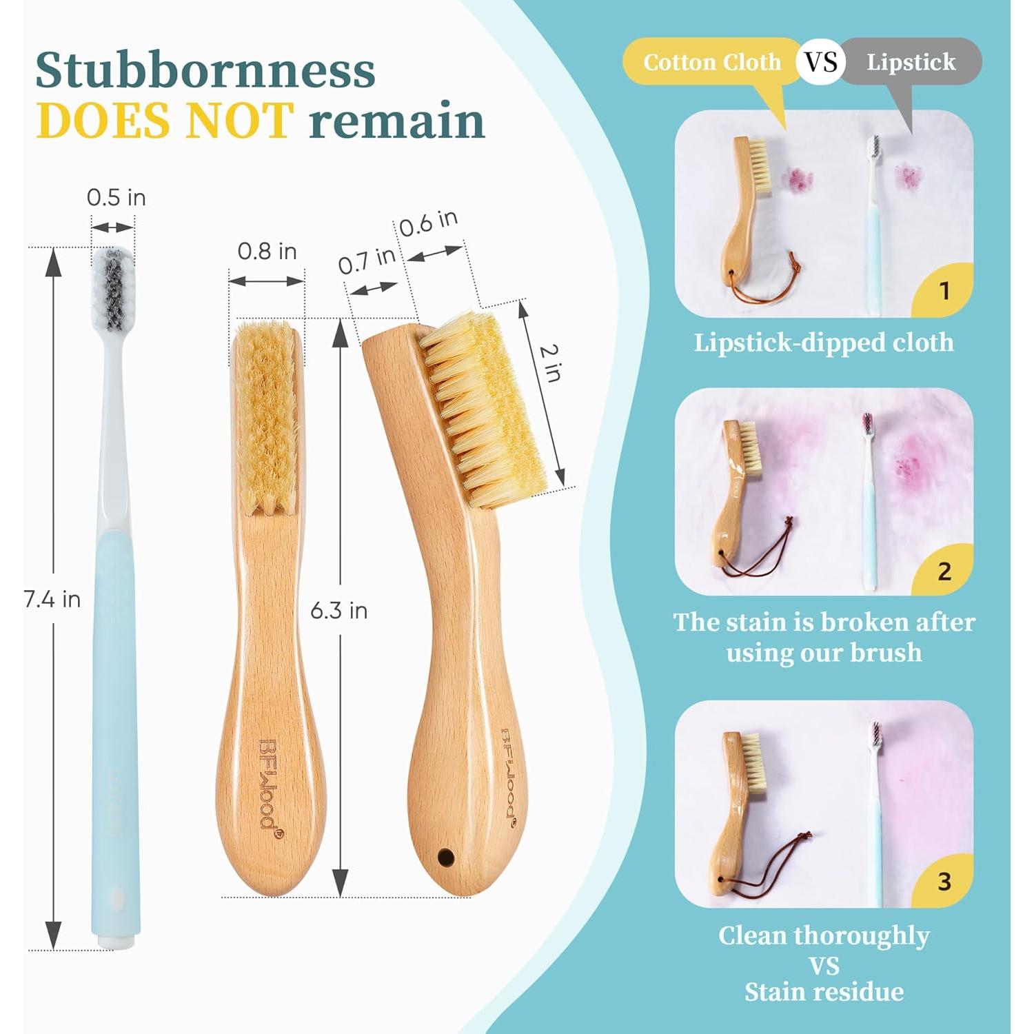 Cepillo para Manchas BFWood, Cerdas de Jabalí, 16cm