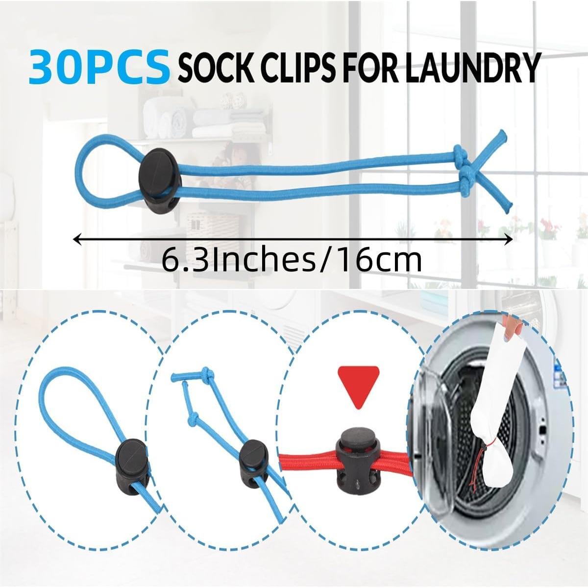 30 Clips para Calcetines Awsxuoor - Organizador Lavadora