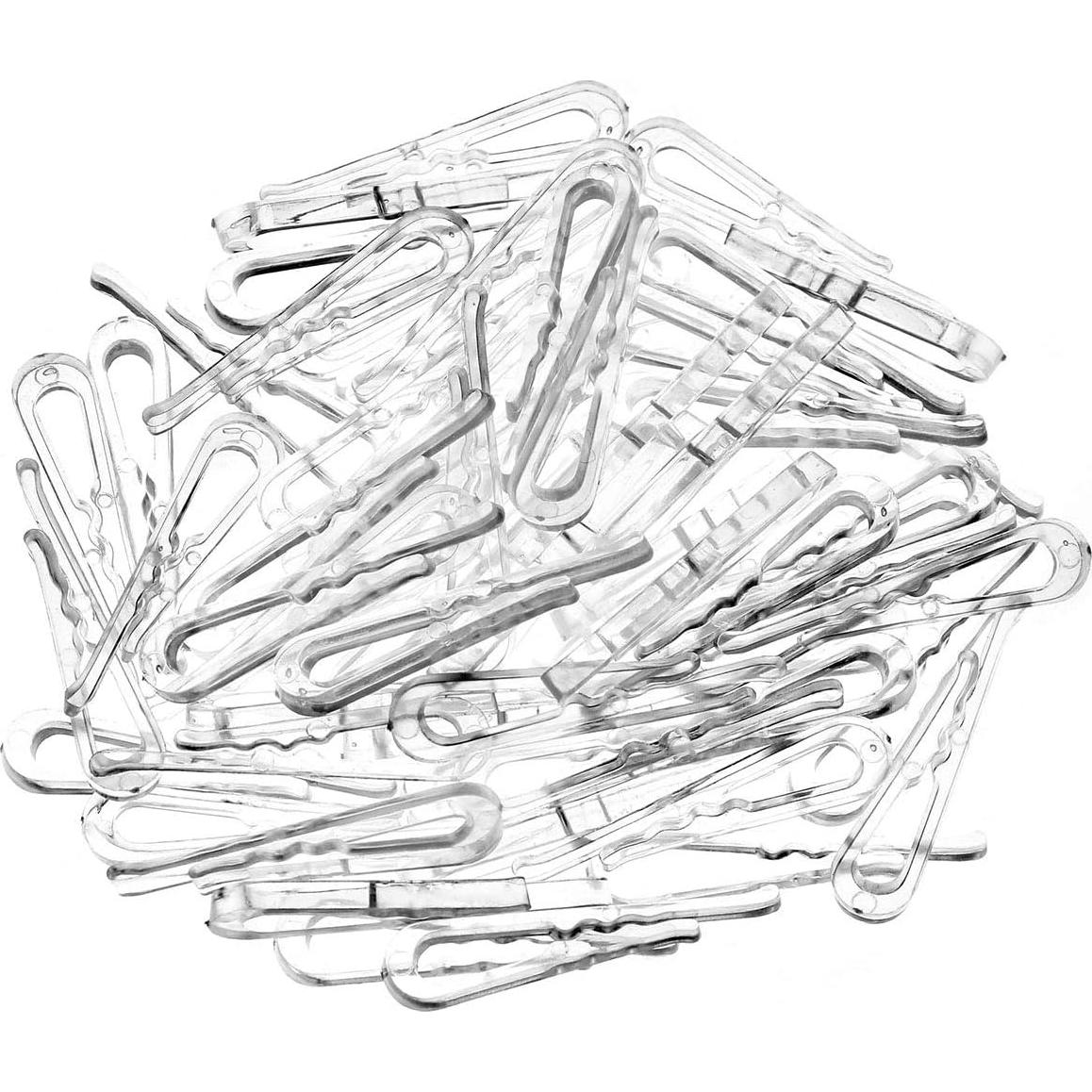 Clips de Plástico Transparente Tipo Cocodrilo MEETOOT 300pcs 38mm