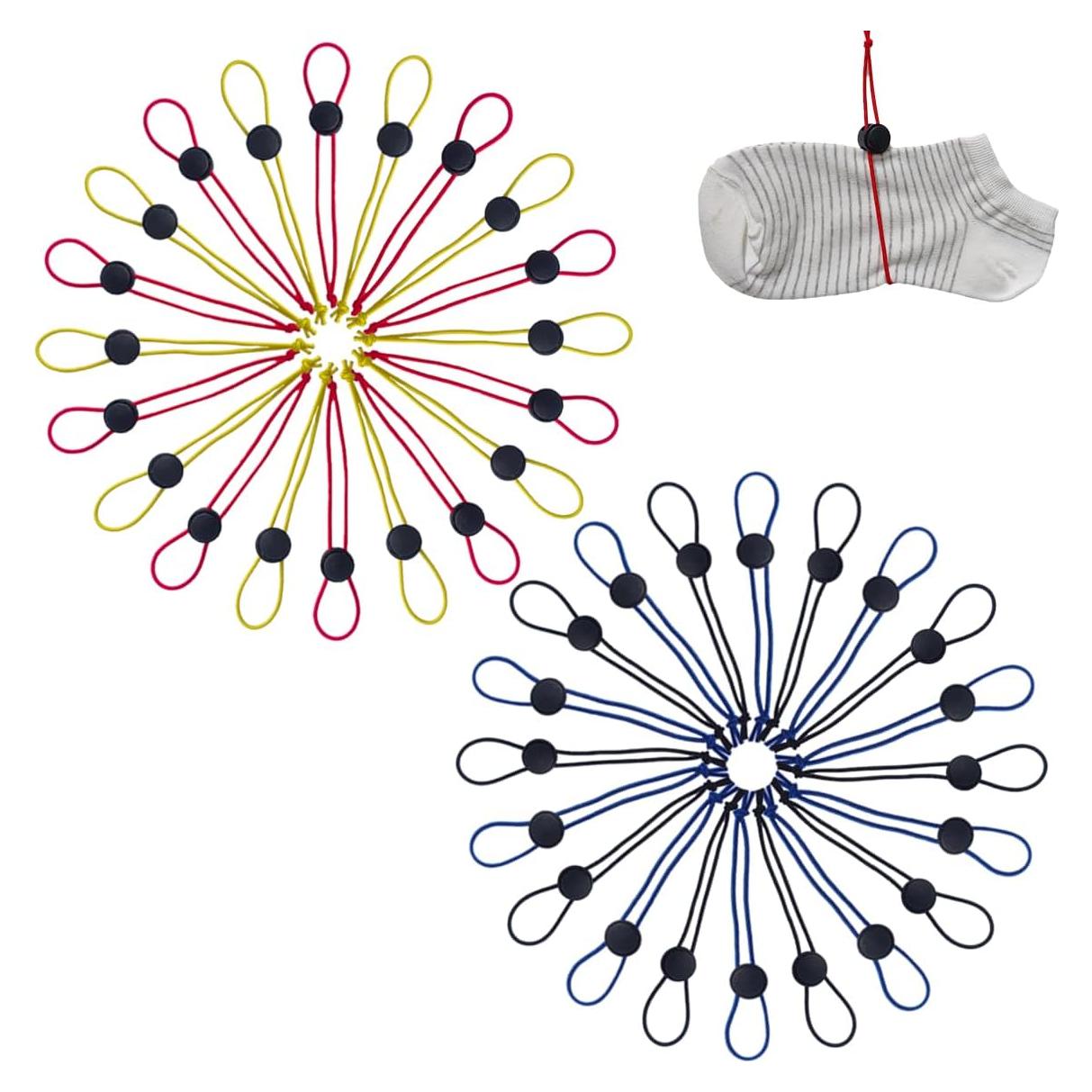 40 Clips para Calcetines GYZC, Organizador de Lavandería