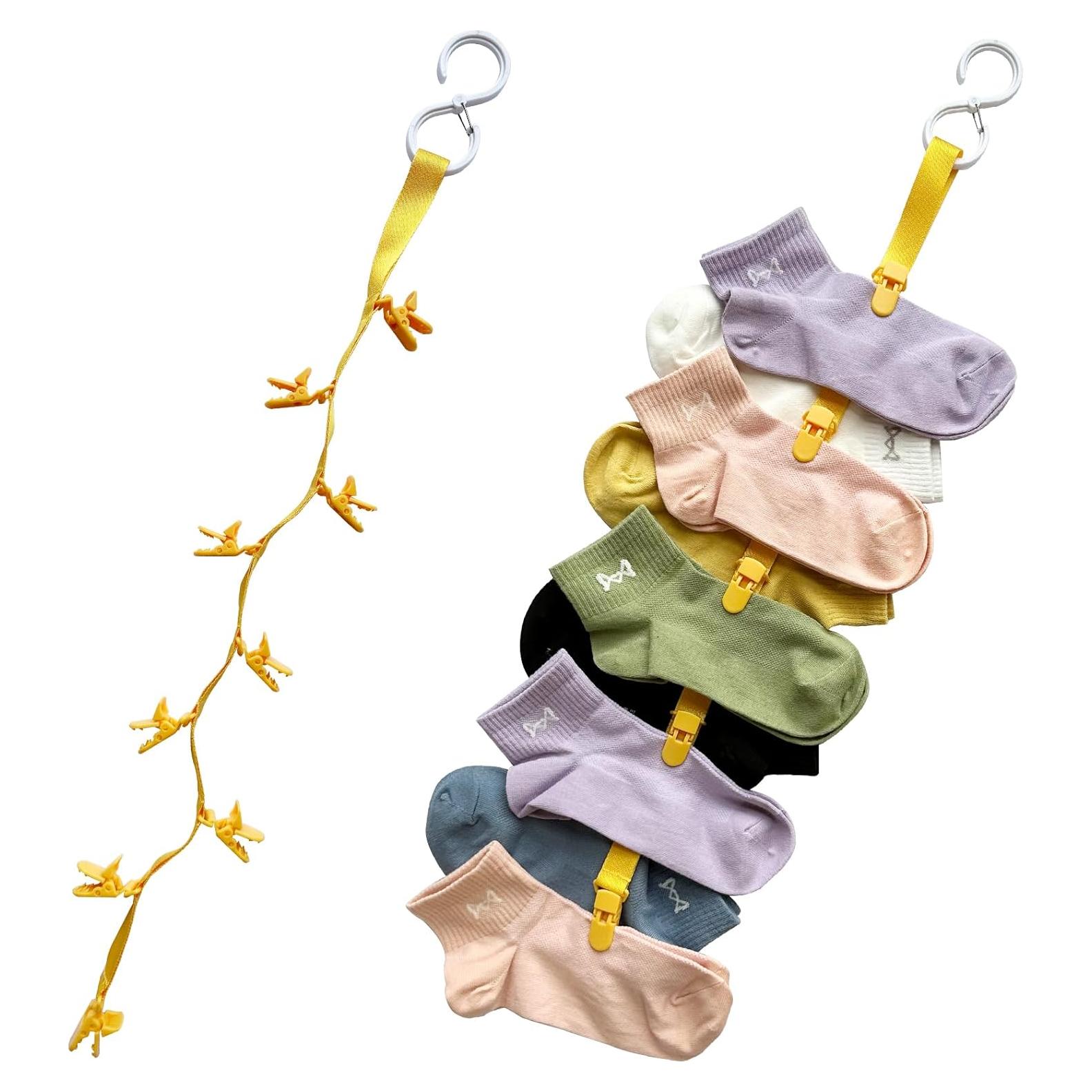 Clip de Lavandería para Calcetines Josuyofo - 2 PCS Amarillo