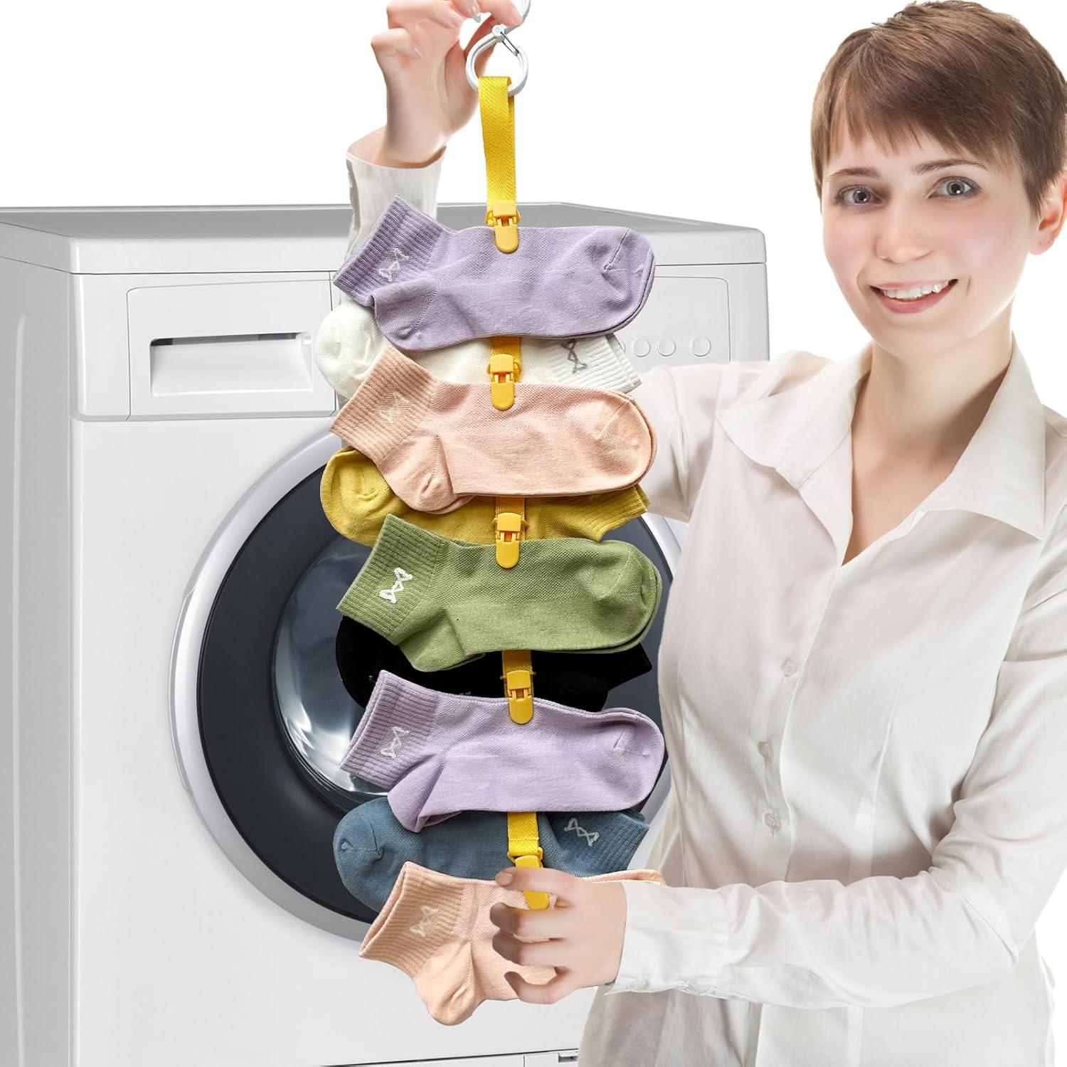 Clip de Lavandería para Calcetines Josuyofo - 2 PCS Amarillo