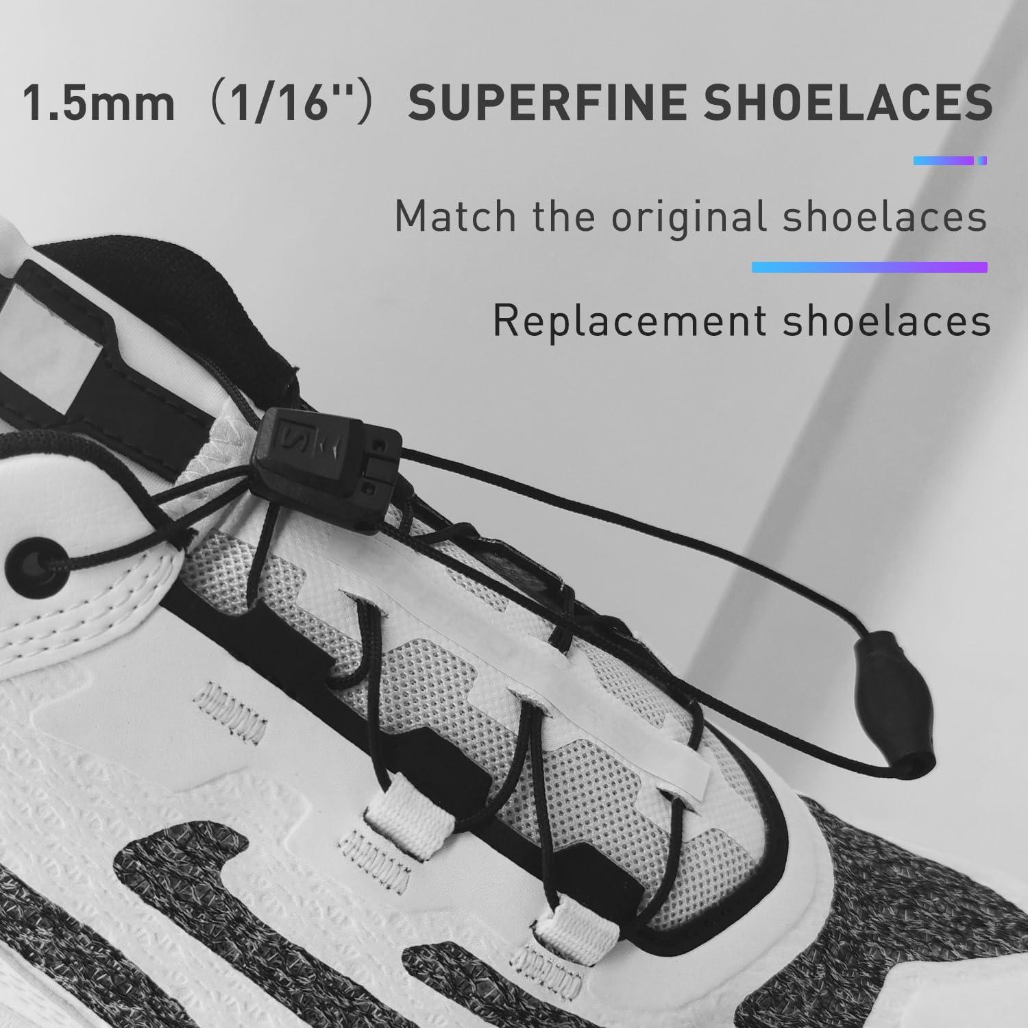 Cuerdas de Zapato Finas 1.5mm Salomon - Sistema Sin Atar
