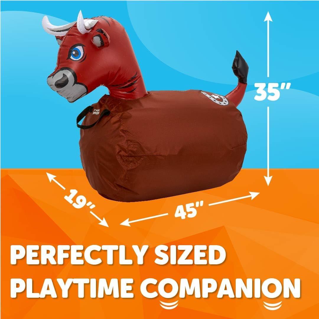 Saltador Inflable WADDLE Toro Marrón 113 kg para Niños