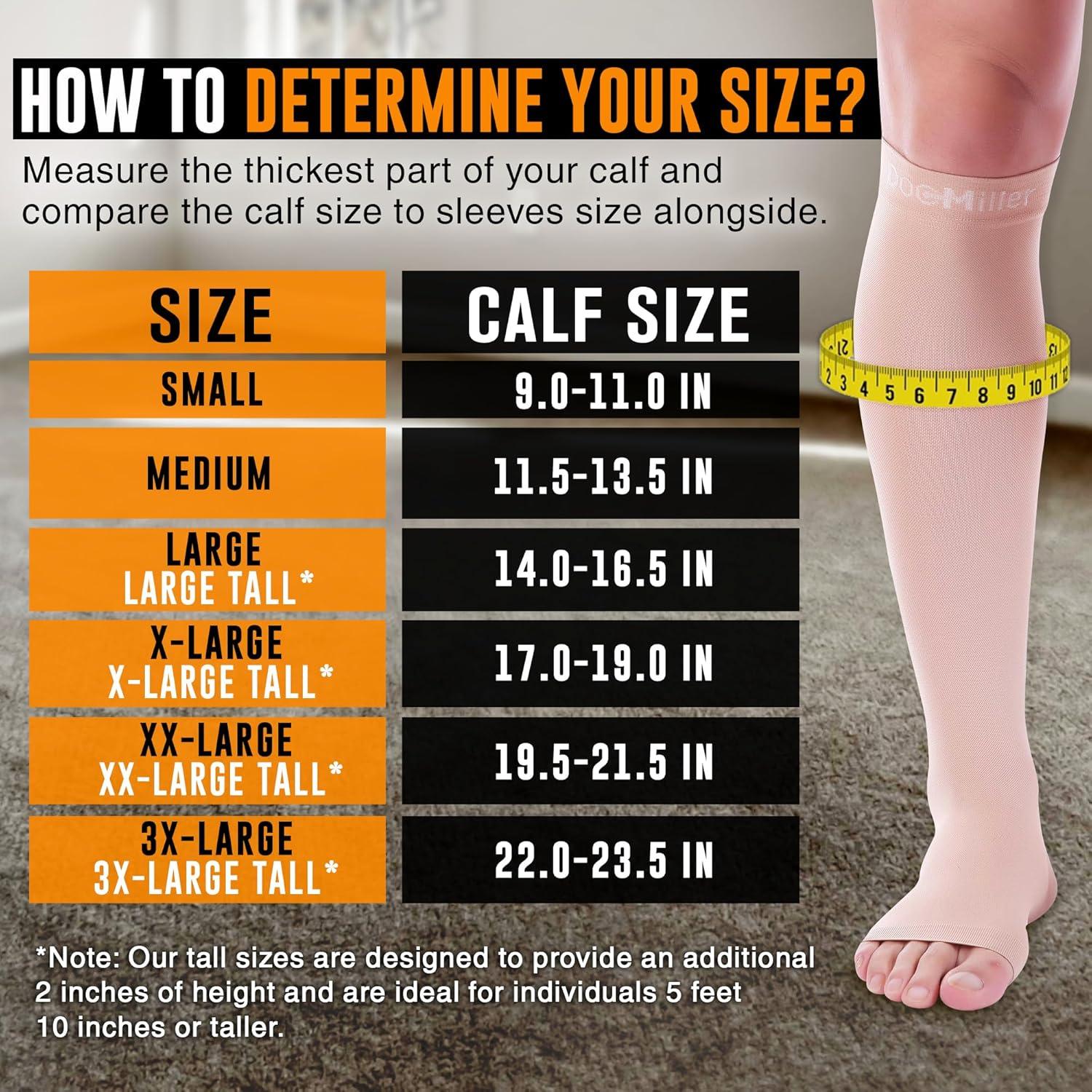 Calcetines de Compresión Abiertos Doc Miller 15-20 mmHg Unisex