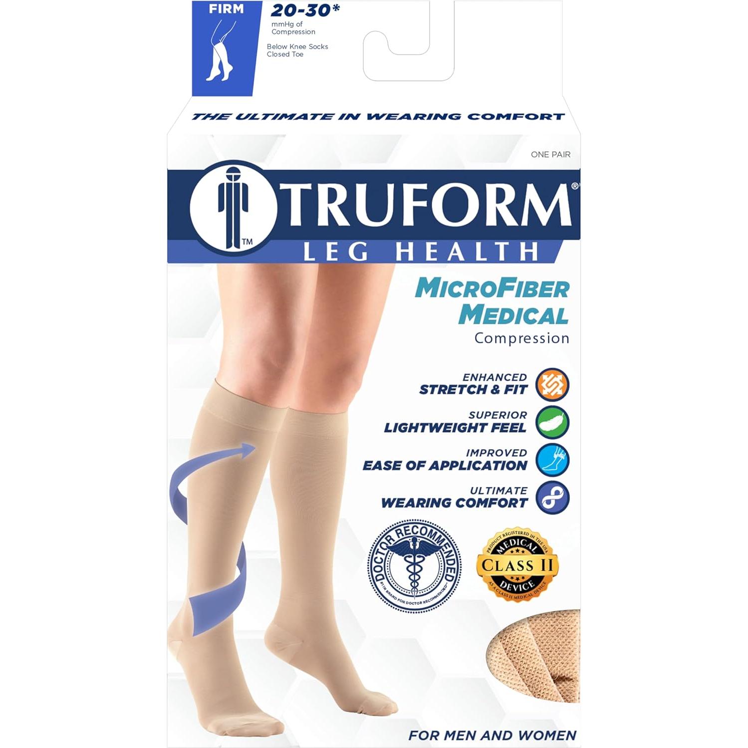 Medias de Compresión Truform 8865 20-30 mmHg Beige Grande