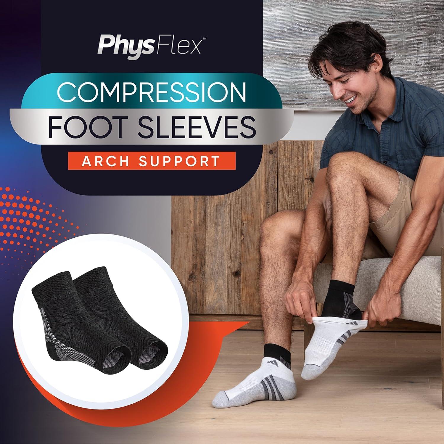 Calcetines de compresión PhysFlex para fascitis plantar - 1 par