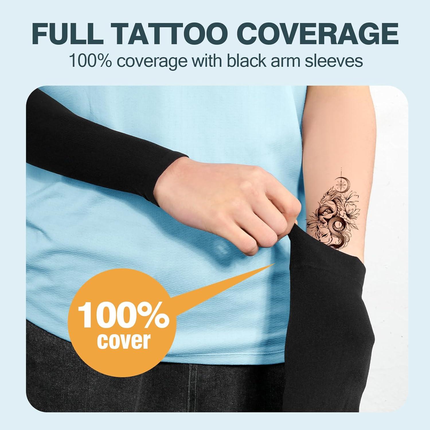 Mangas de Compresión UV 2 Pares UPF 50 Unisex - Negro y Blanco