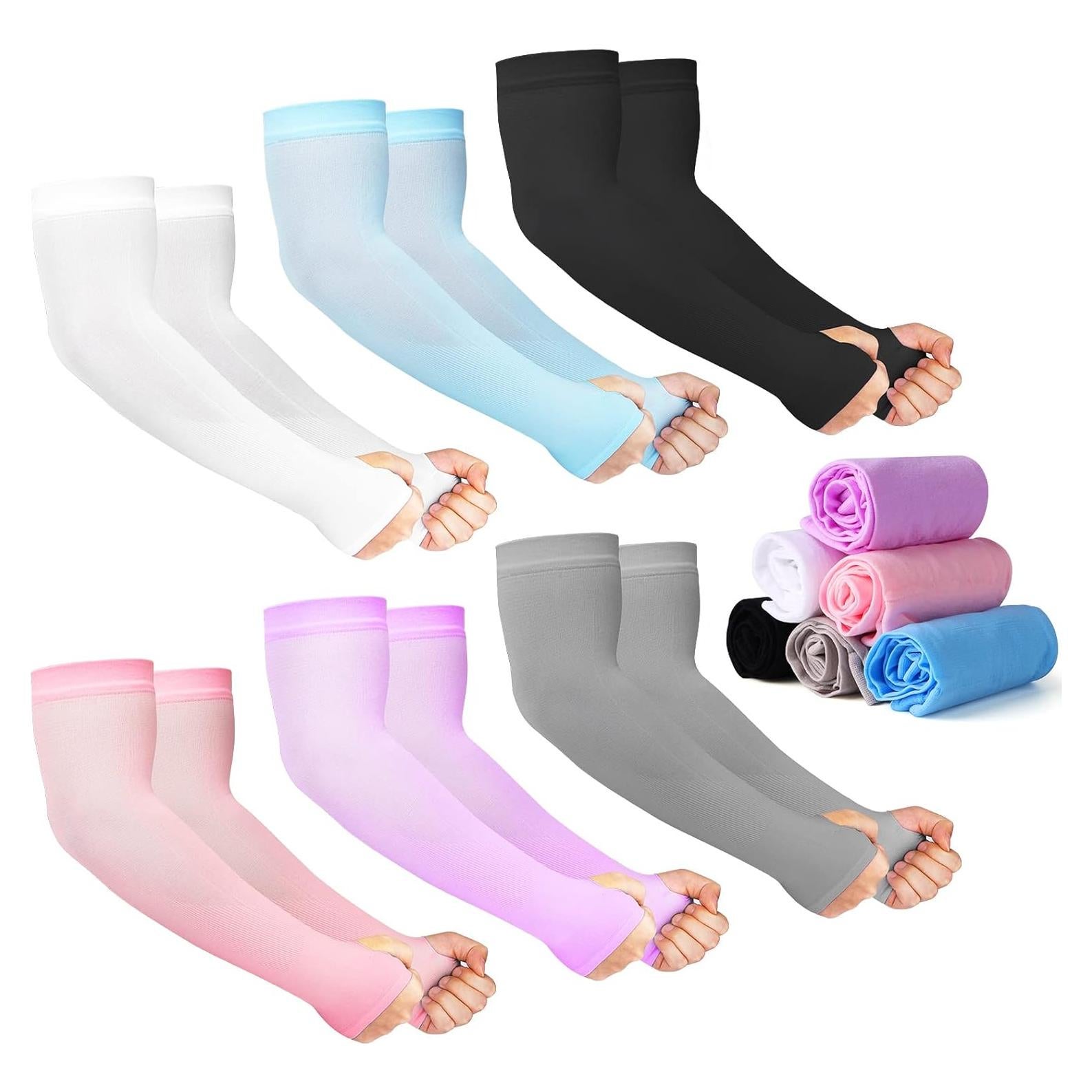 12 Pares Mangas de Protección Solar UV HRLOR para Hombres y Mujeres