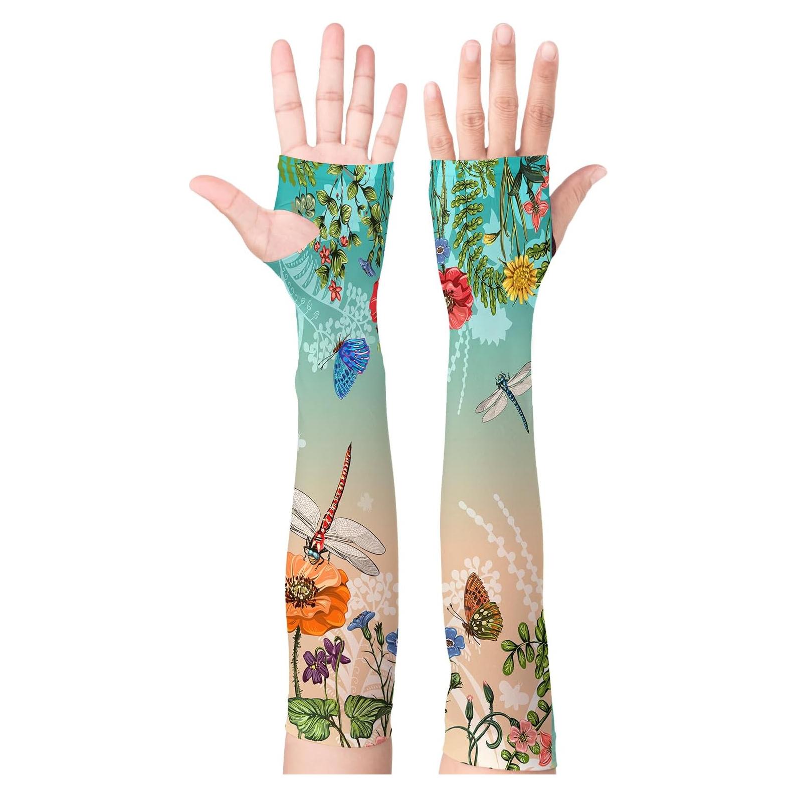 Mangas de Jardinería YPHCDO Protección Solar Libélula Verde