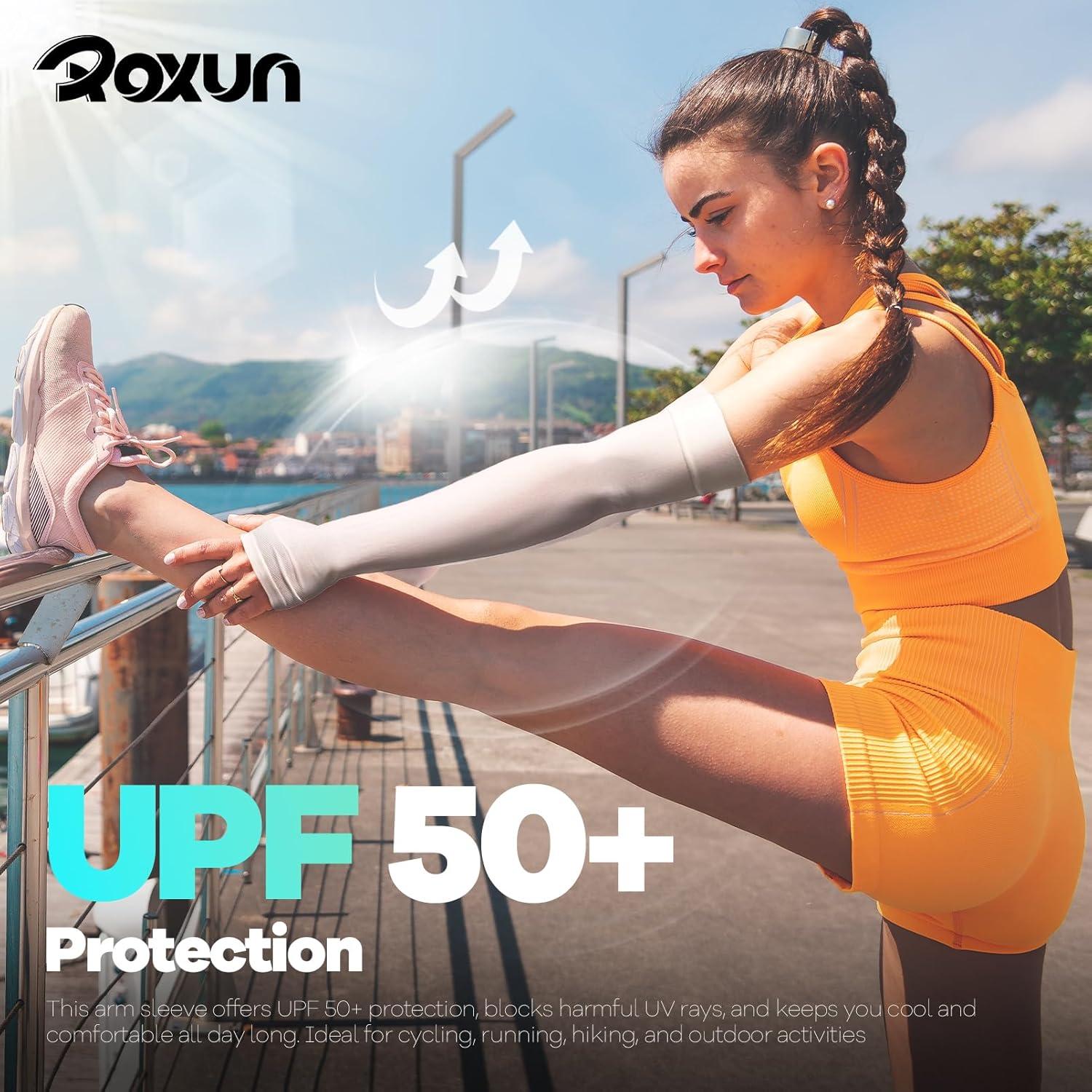 Manguitas de Compresión Roxun UV 50+ para Hombres y Mujeres