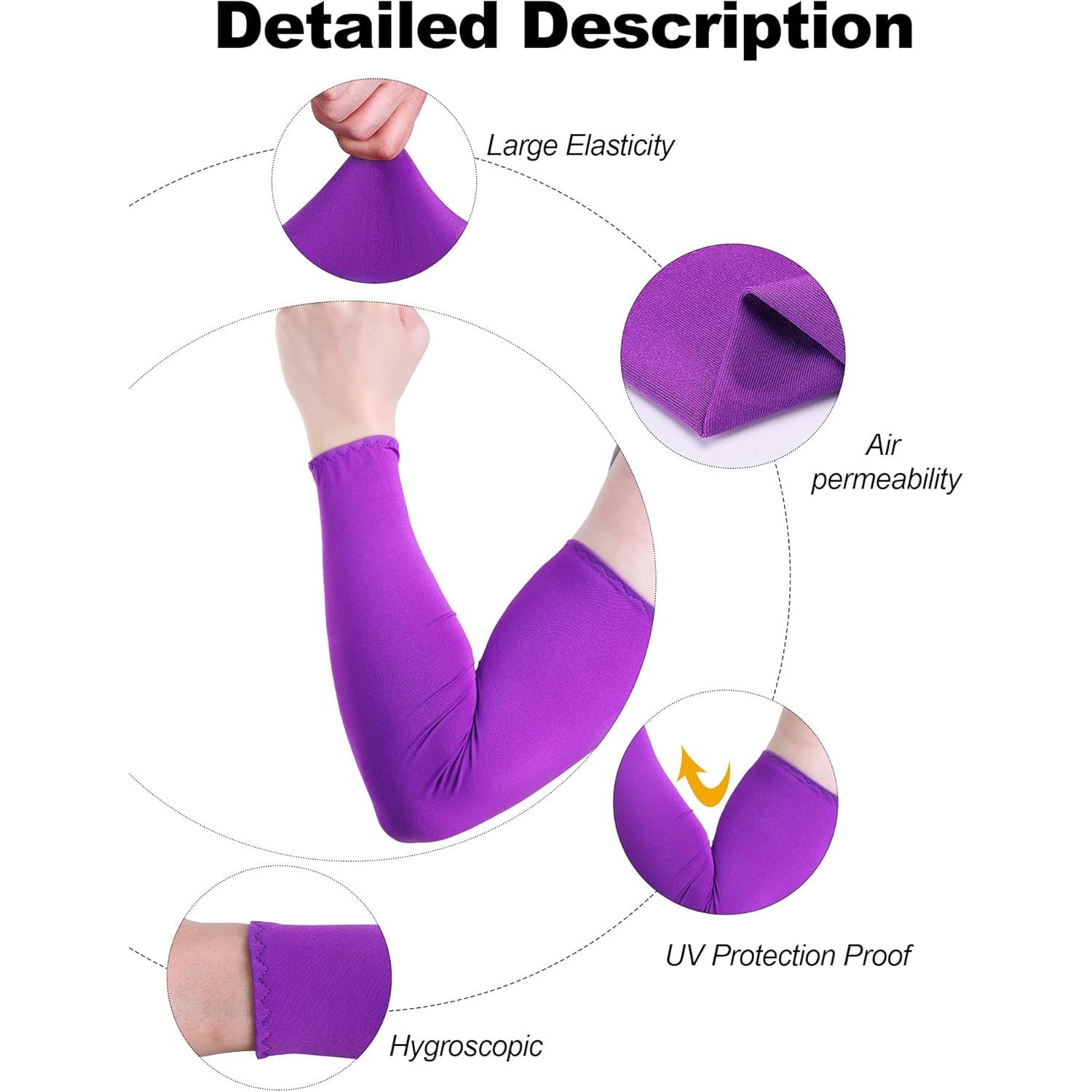 Mangas de Protección UV Unisex Bememo - 12 Pares Multicolor